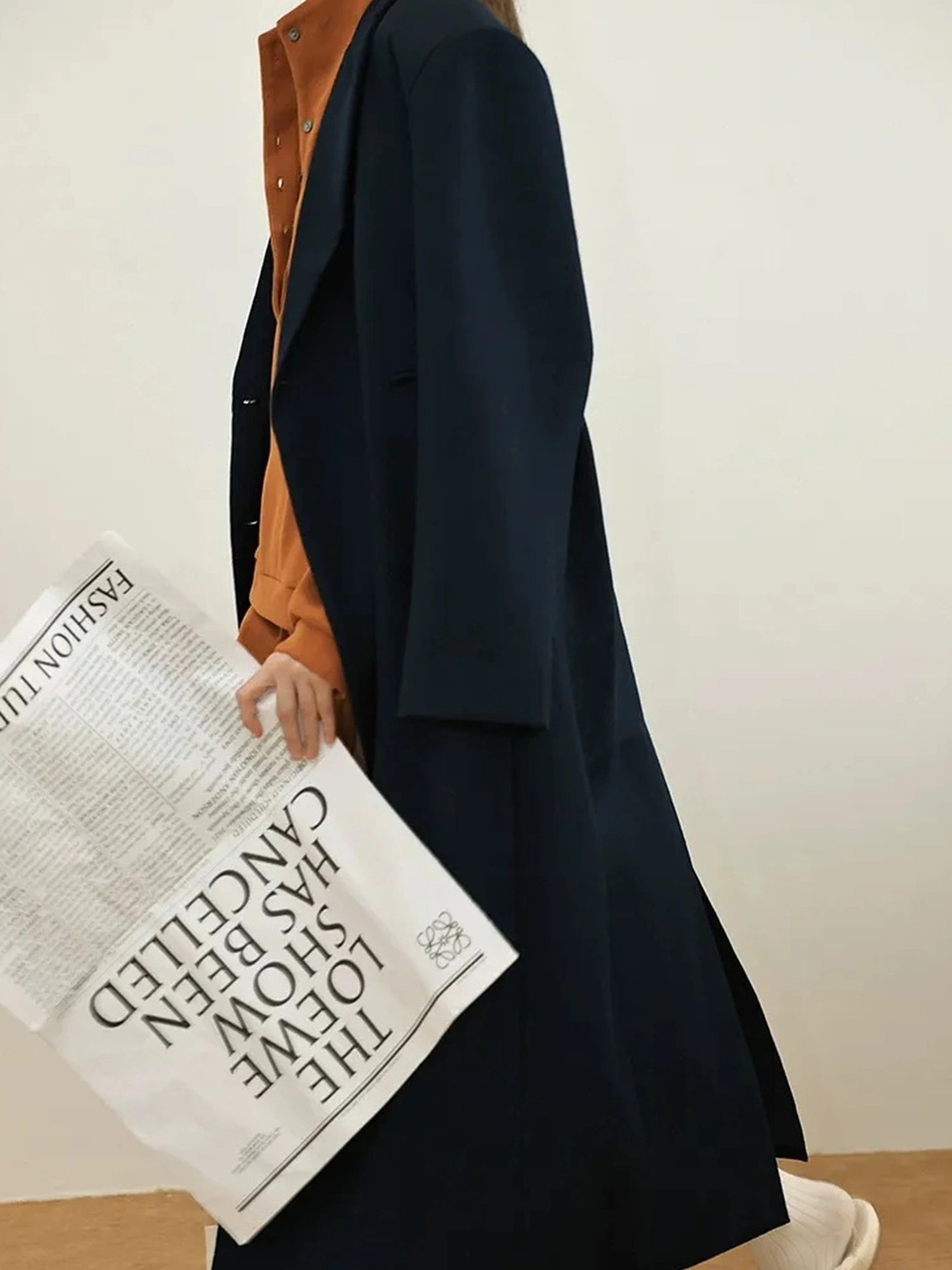 FU FRESH UP Fine Wool Double Breasted Trench Coat