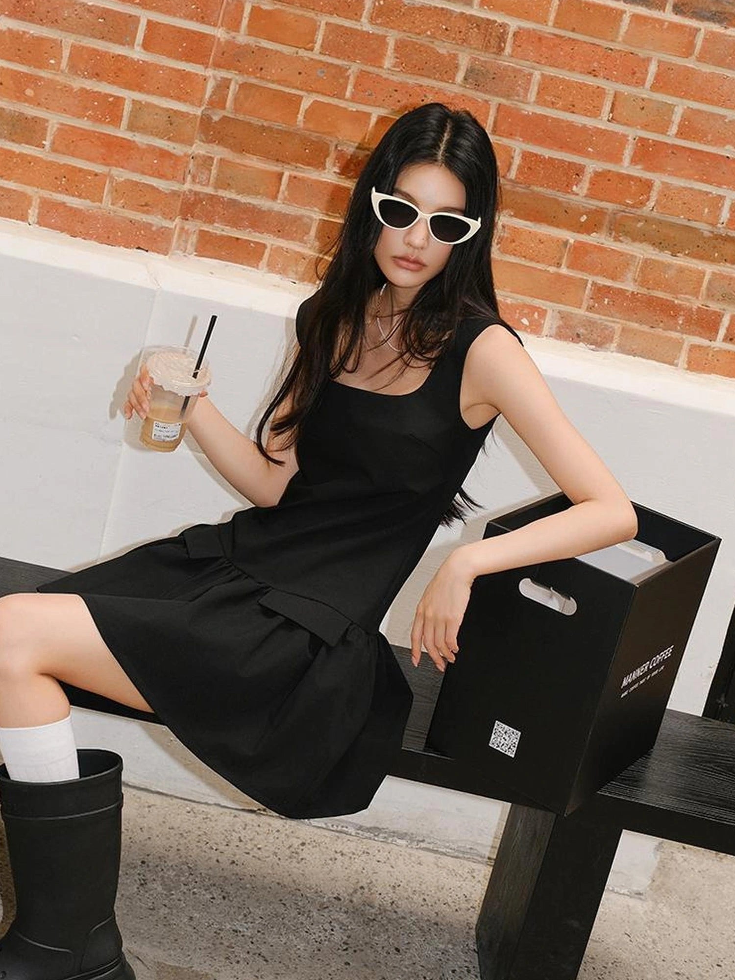 FU FRESH UP Flirty A Line Sleeveless Puff Hem Dress