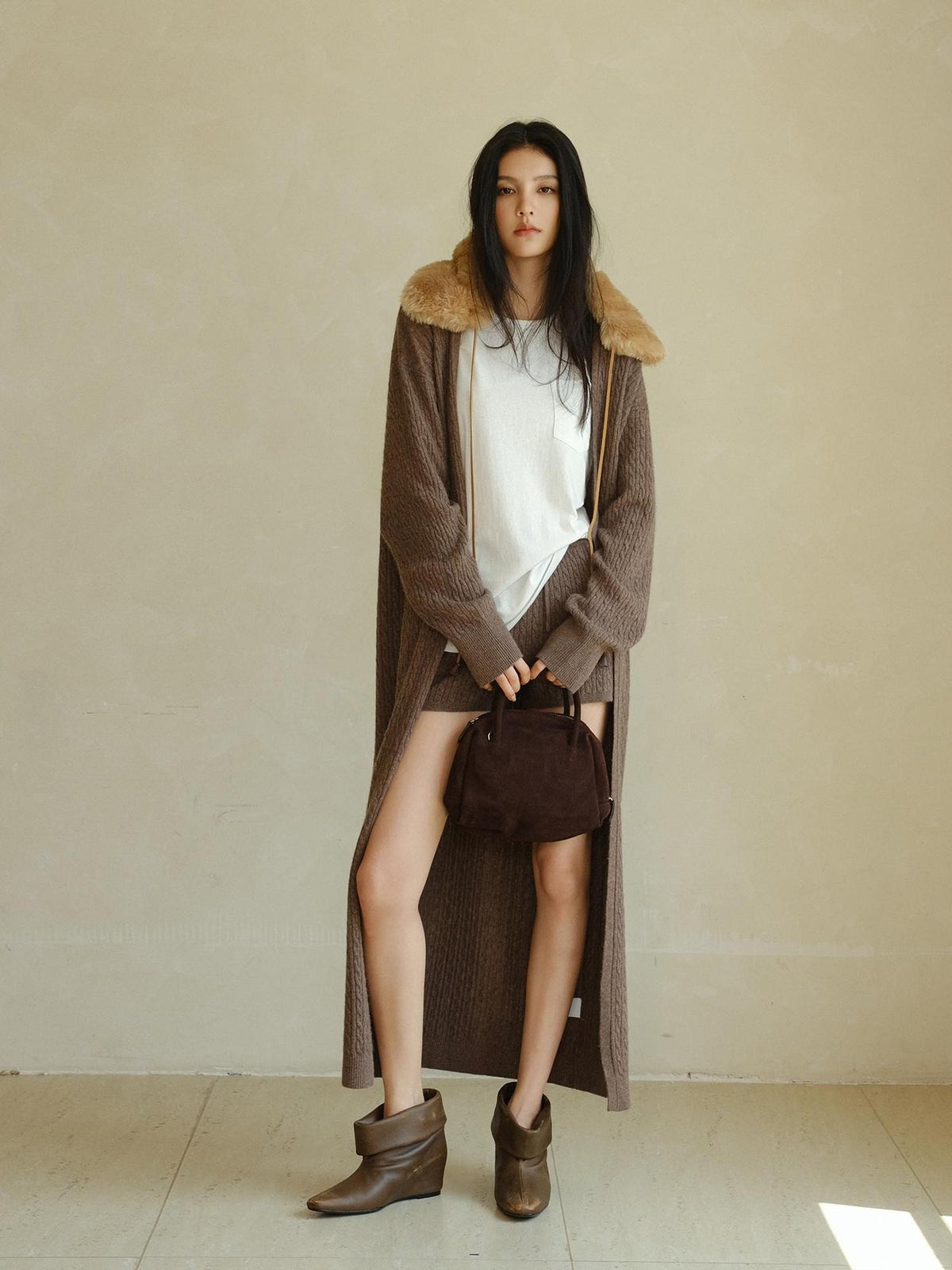 FU FRESH UP Fluffy Double Sided Faux Fur Warm Women&