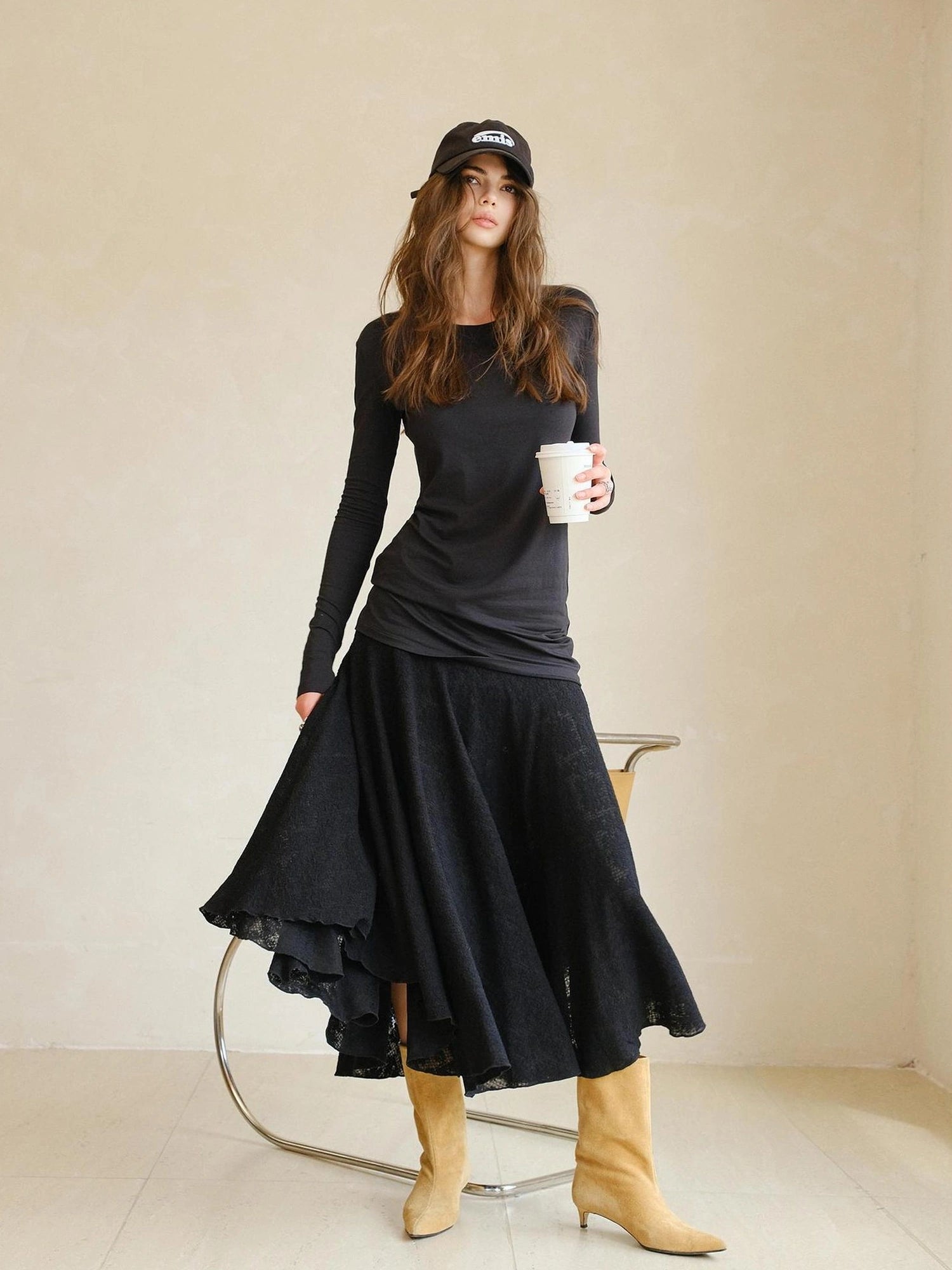 FU FRESH UP French Lace Jacquard Wool Knit Set