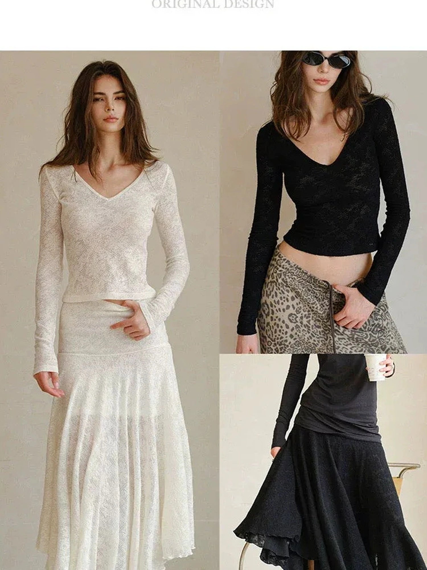 FU FRESH UP French Lace Jacquard Wool Knit Set