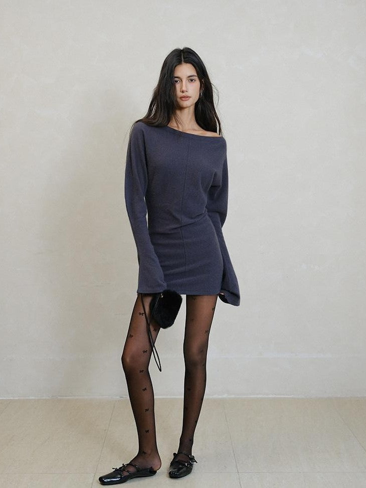 FU FRESH UP French One Shoulder High Waist Knit Women&
