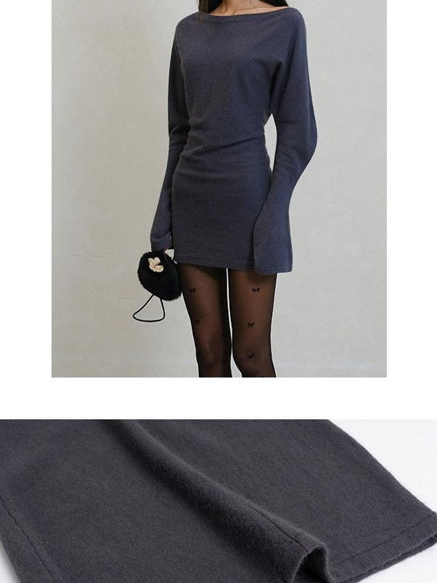 FU FRESH UP French One Shoulder High Waist Knit Women&