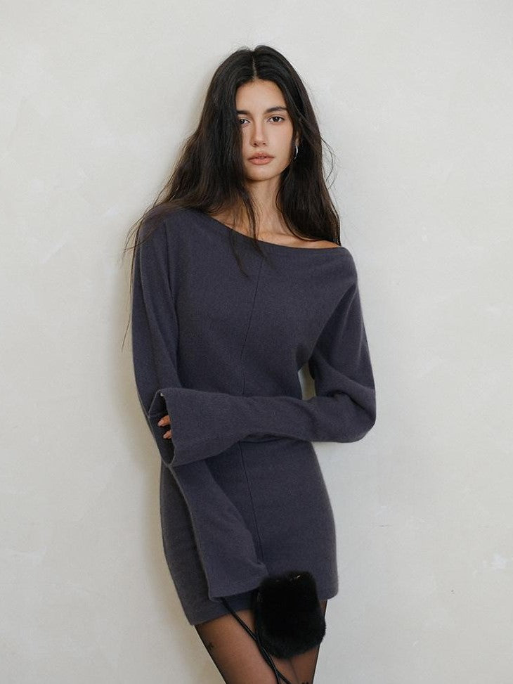 FU FRESH UP French One Shoulder High Waist Knit Women&