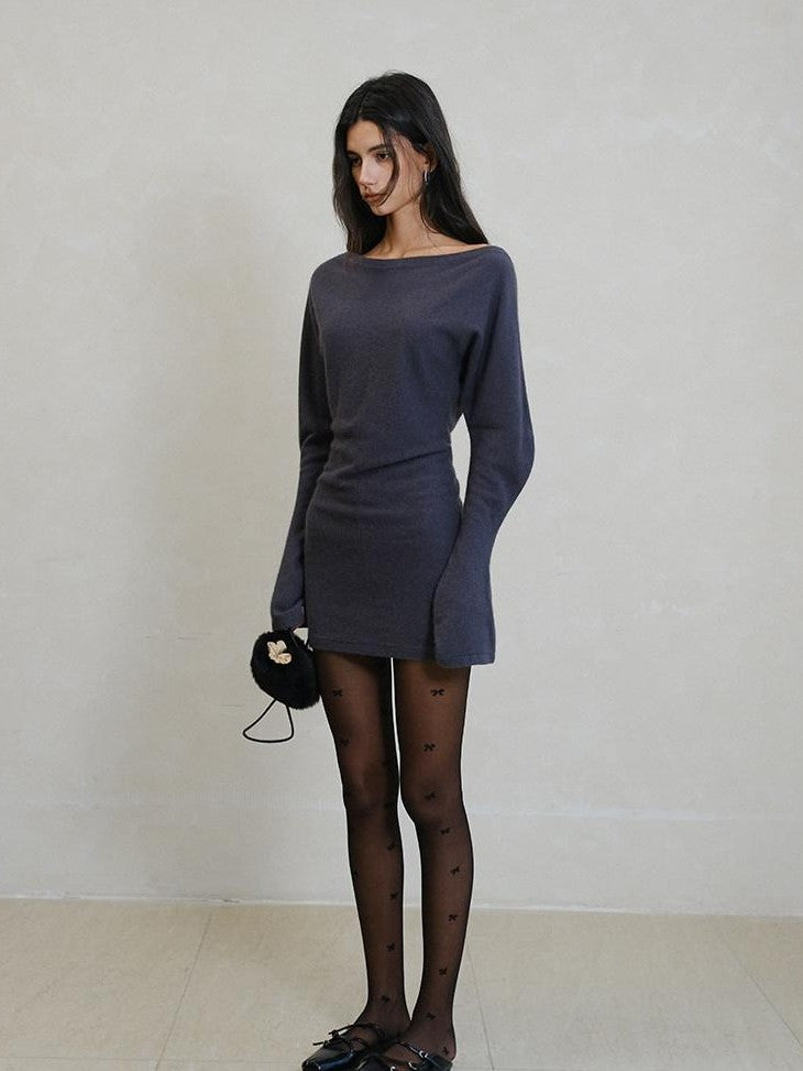 FU FRESH UP French One Shoulder High Waist Knit Women&