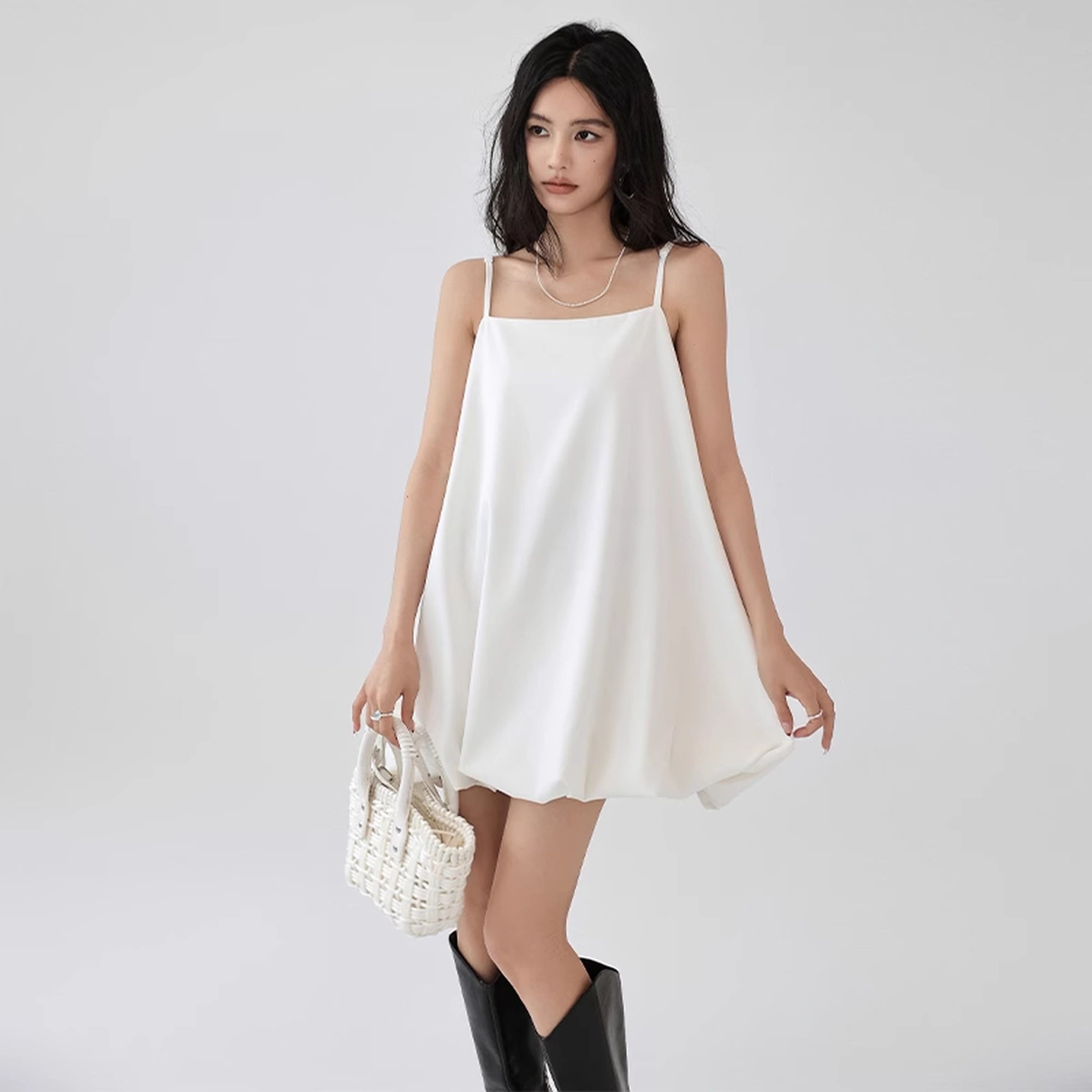 FU_FRESH_UP_French_Romantic_Cloud_Bloom_A_Line_Dress_V-neck_T-shirt_Long_Sleeve_MISSTT