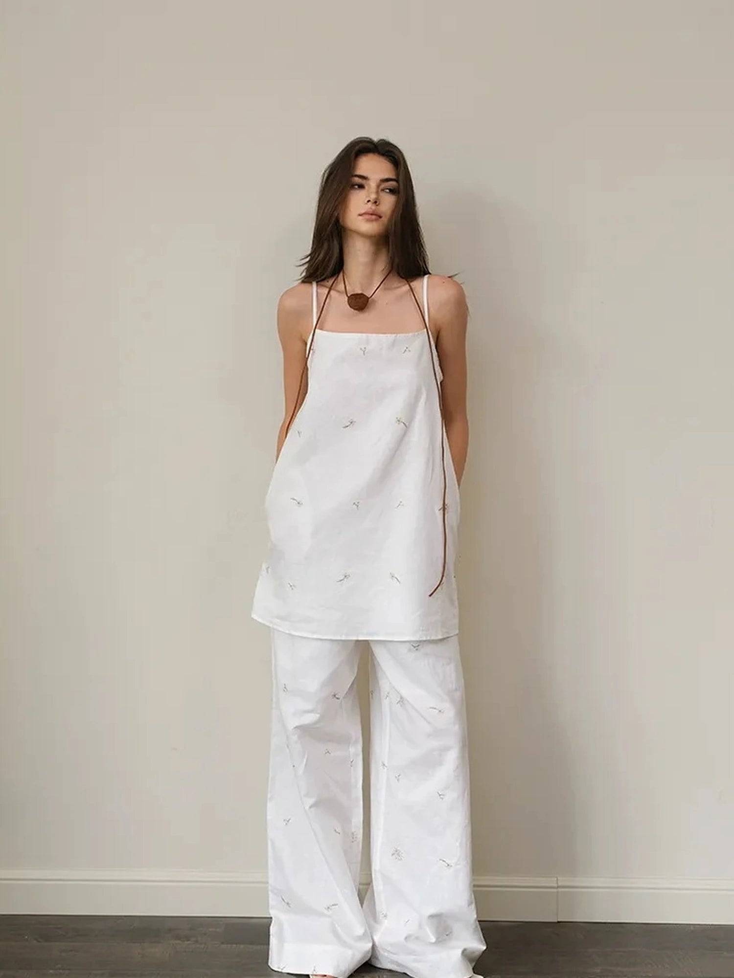 FU FRESH UP French Romantic Embroidered Linen Dress Set