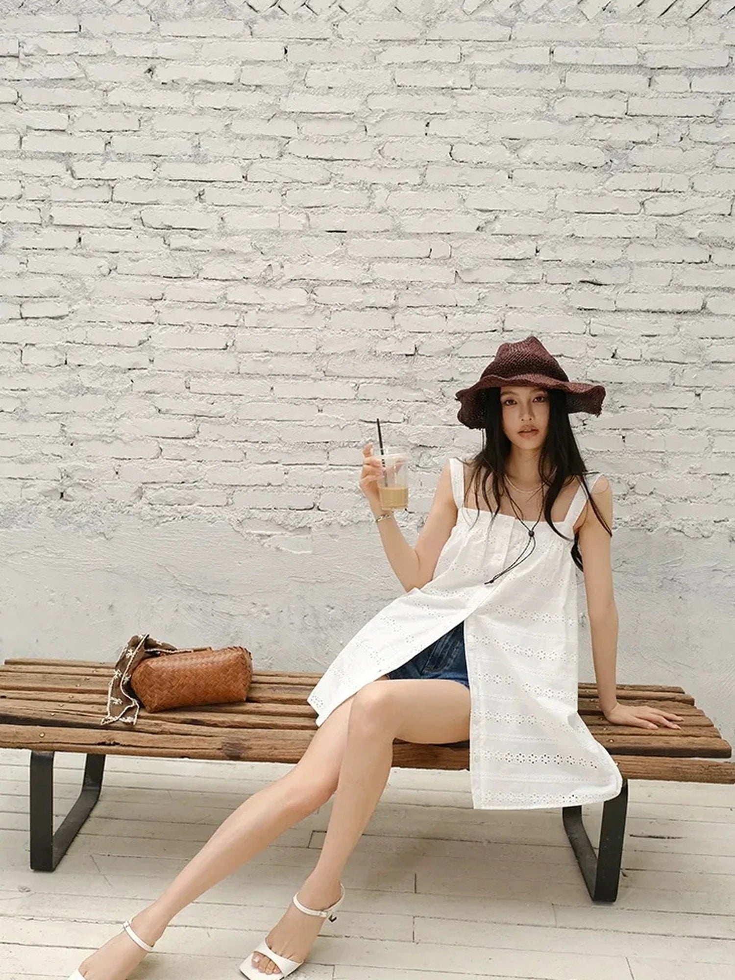 FU FRESH UP French Romantic Embroidered Sundress With Square Neck
