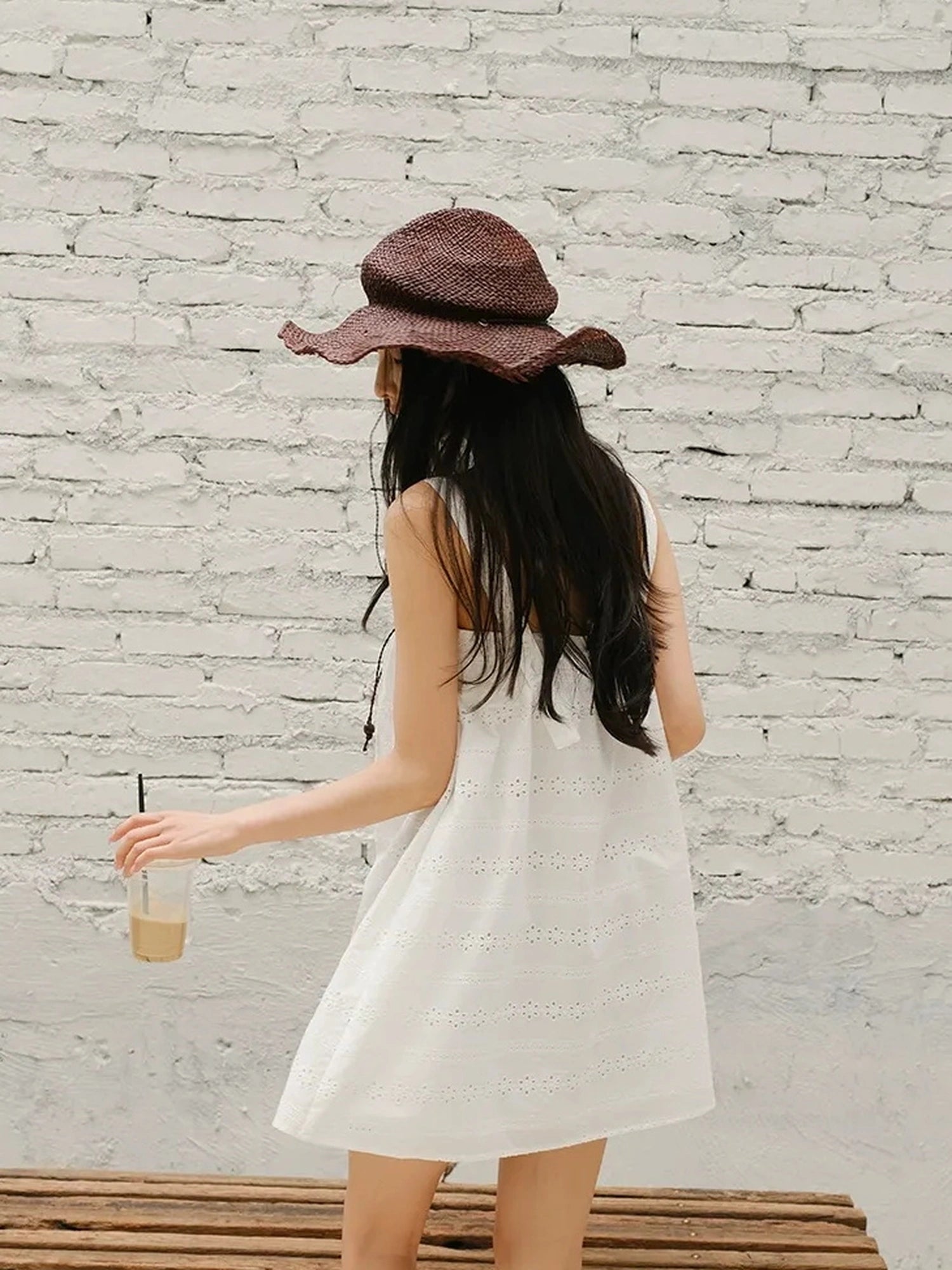 FU FRESH UP French Romantic Embroidered Sundress With Square Neck