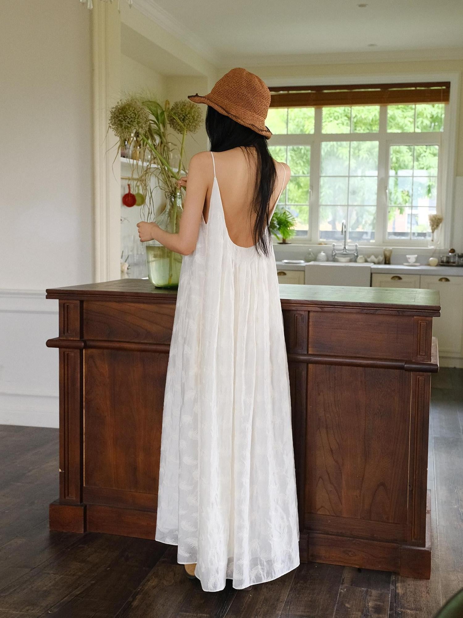 FU FRESH UP French Romantic Hand Embroidered Strappy Women&