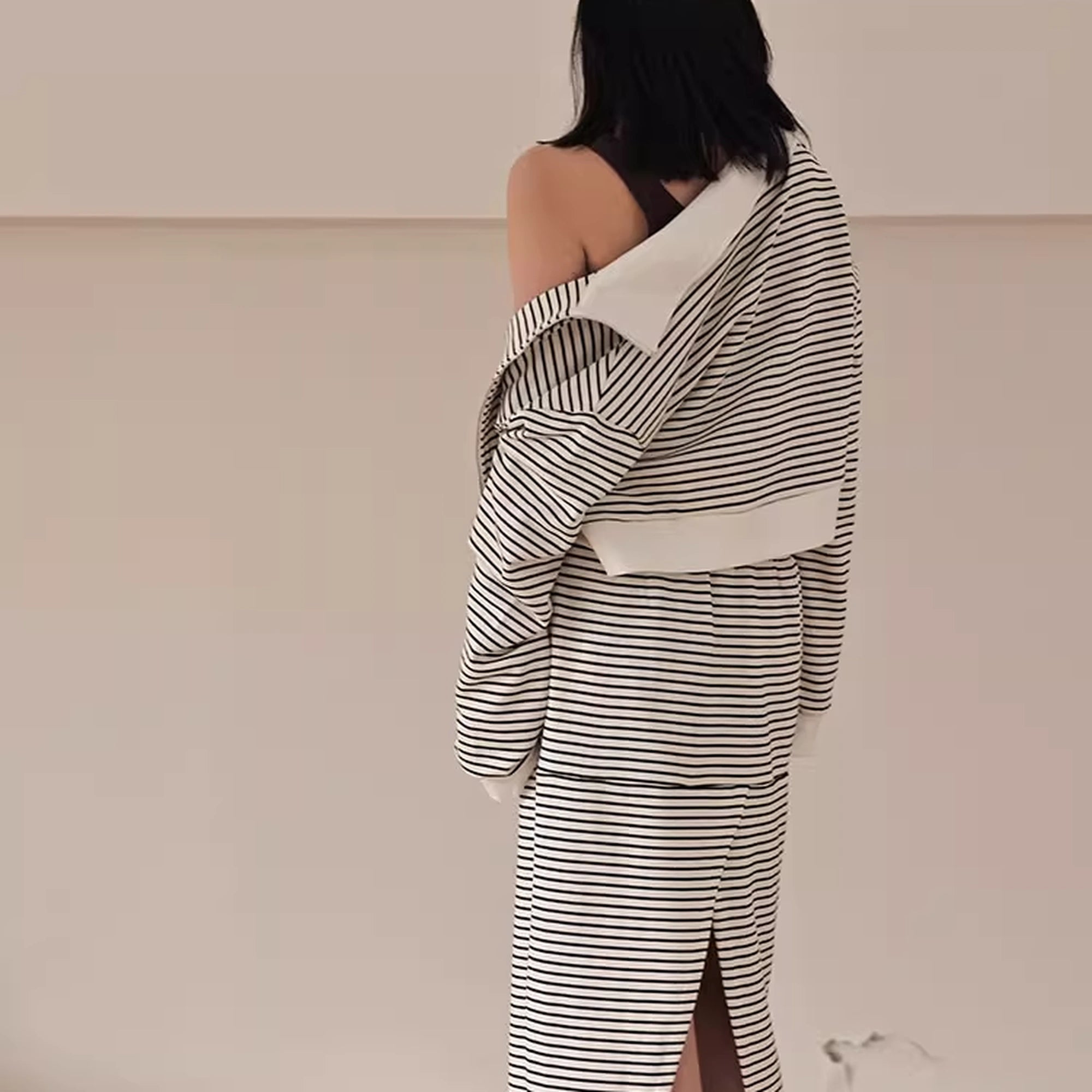 FU_FRESH_UP_French_Stripe_Zip_Up_Set_With_A_Line_Skirt_MISSTT