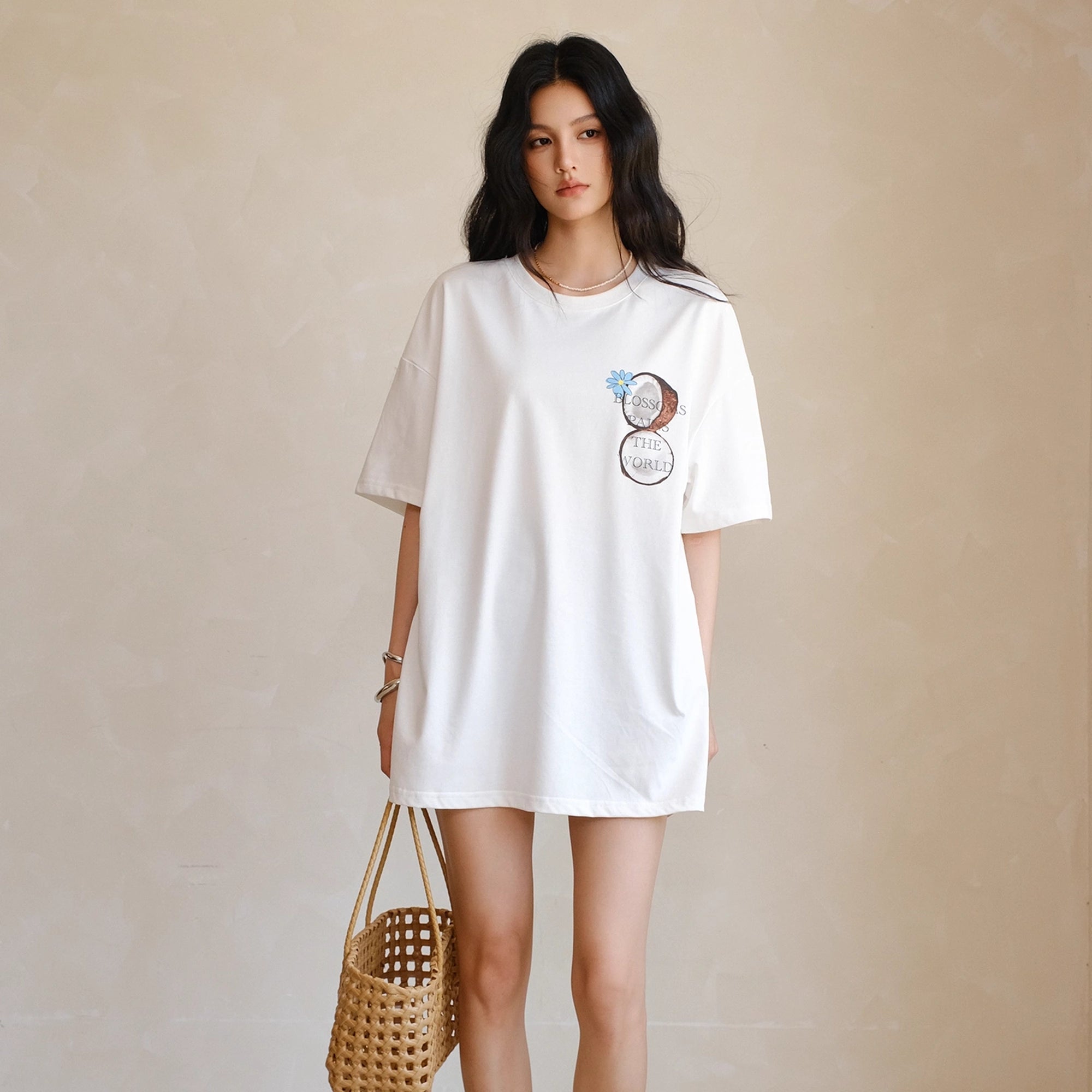 FU_FRESH_UP_Hand_Drawn_Coconut_Print_Relaxed_Fit_T-shirt_MISSTT
