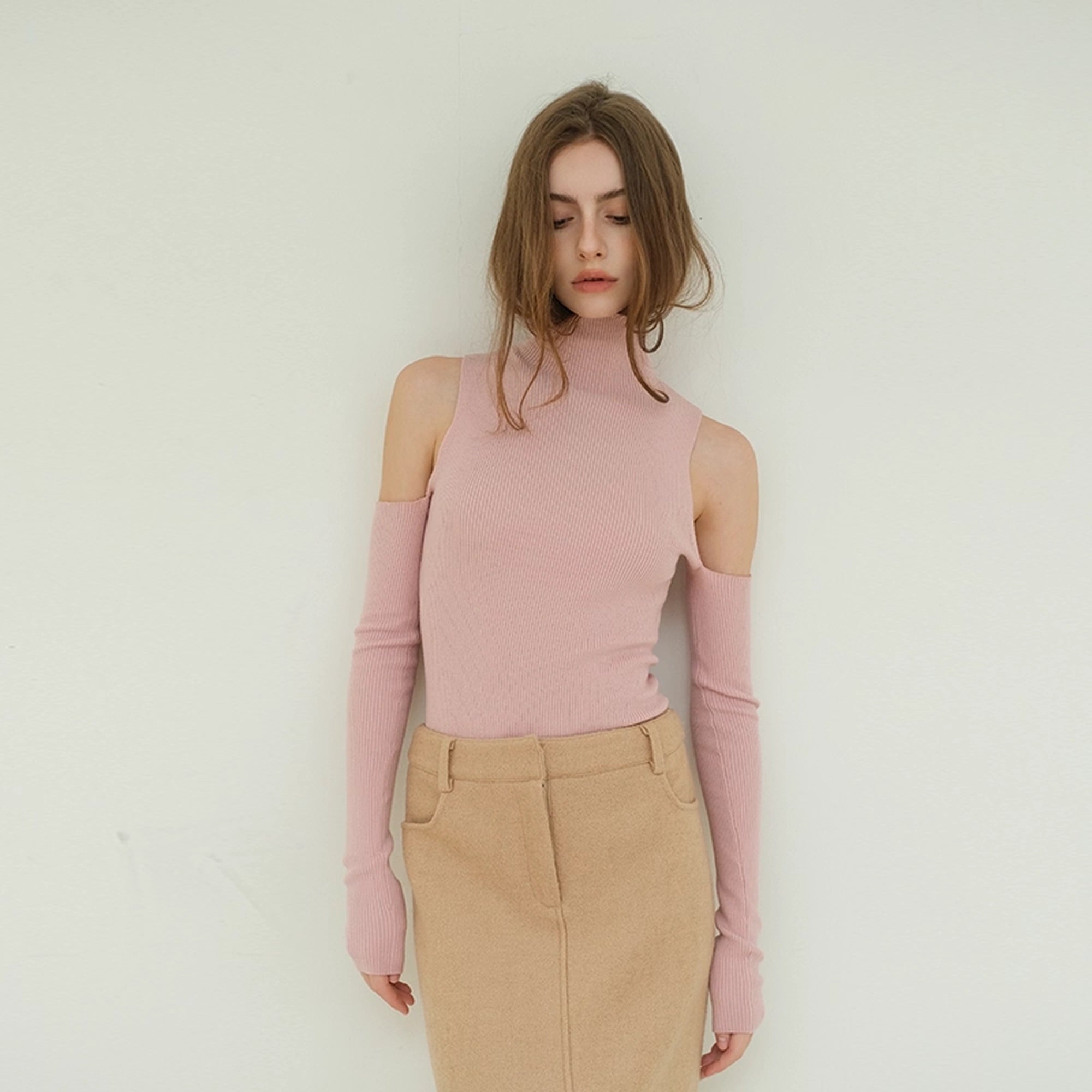 FU_FRESH_UP_High_Neck_Off_Shoulder_Wool_Knit_Top_MISSTT