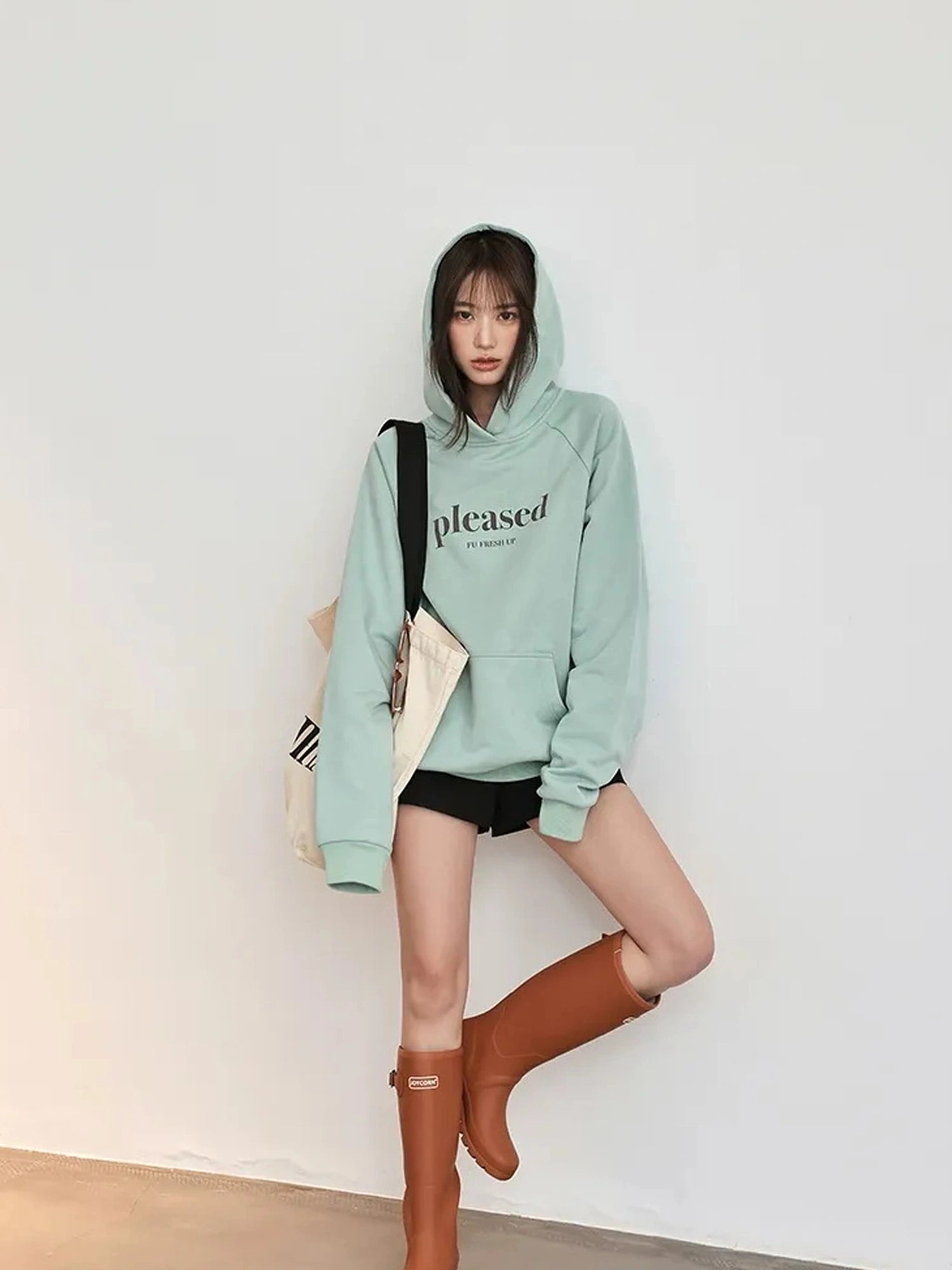 FU FRESH UP High Quality Cotton Color Block Hoodie