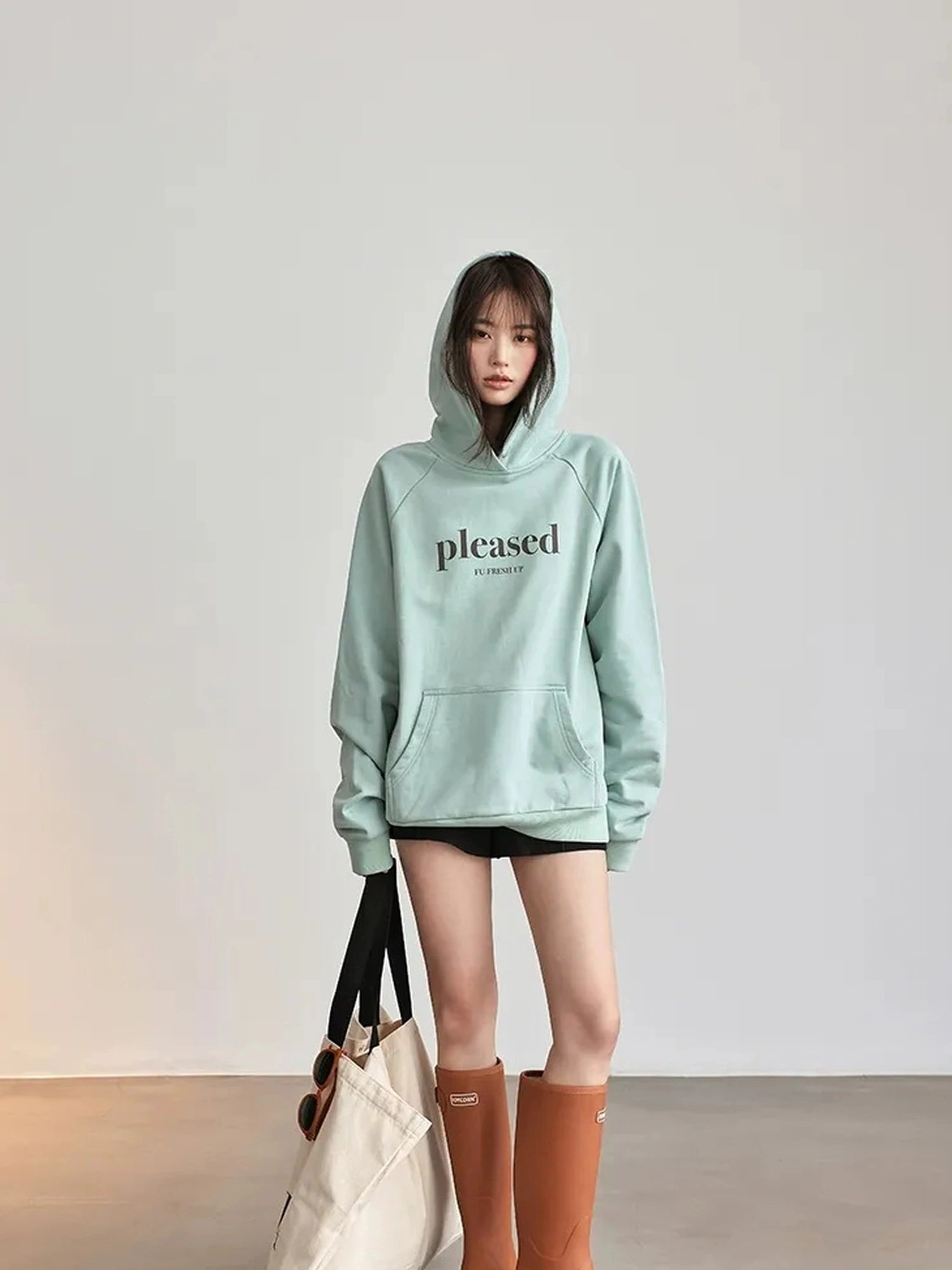 FU FRESH UP High Quality Cotton Color Block Hoodie