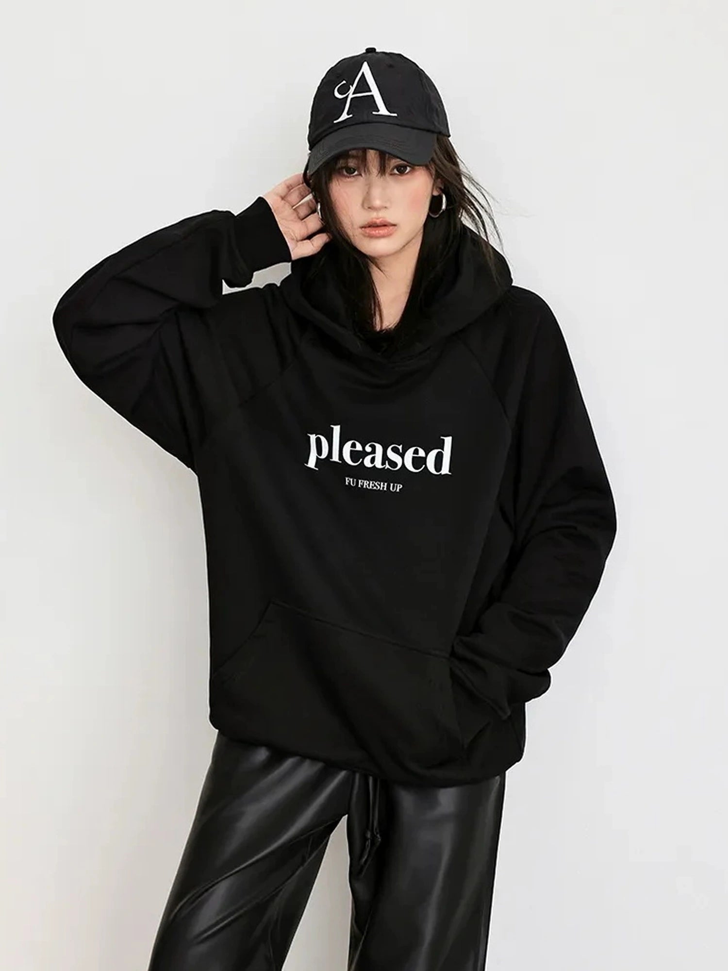 FU FRESH UP High Quality Cotton Color Block Hoodie