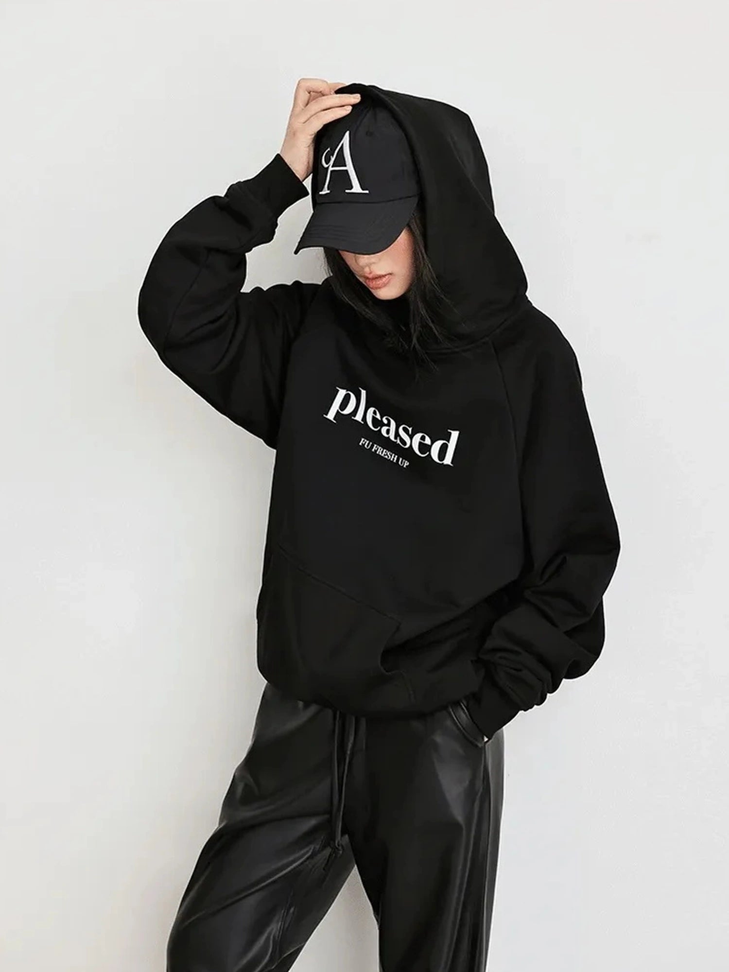 FU FRESH UP High Quality Cotton Color Block Hoodie