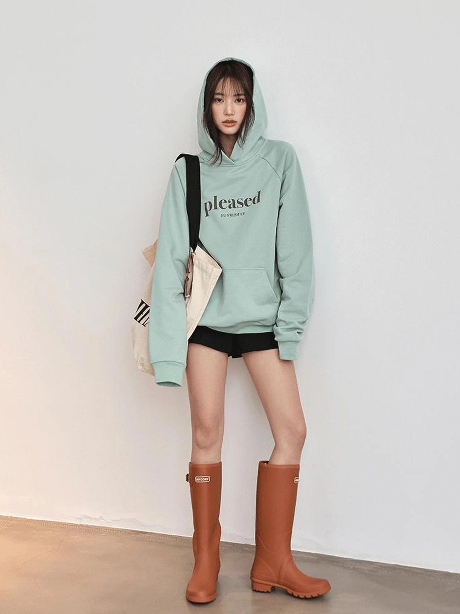 FU FRESH UP High Quality Cotton Color Block Hoodie