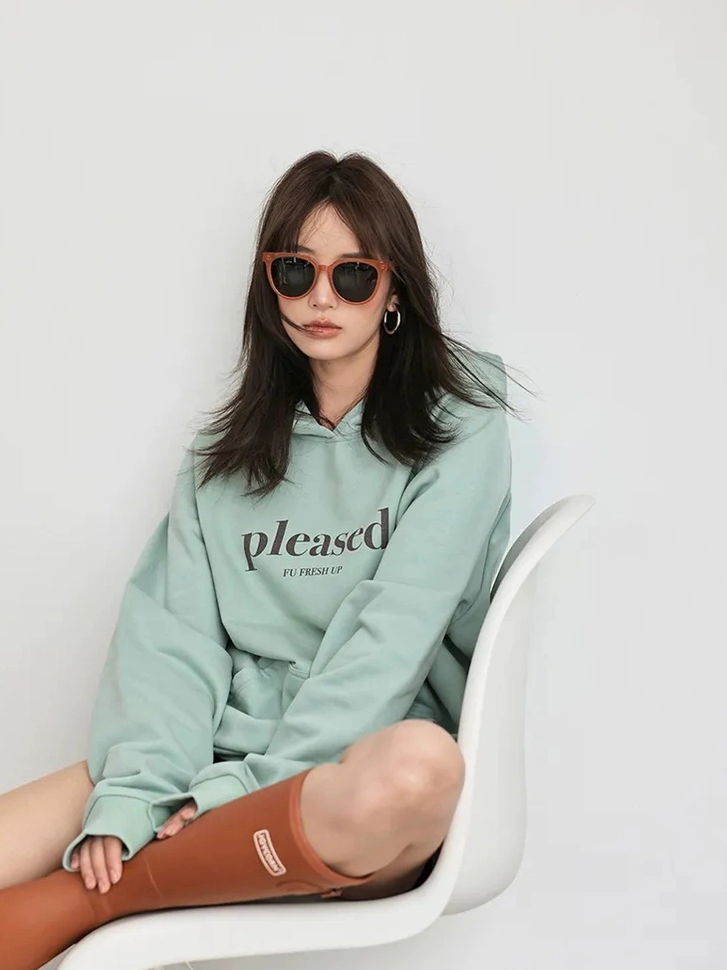FU FRESH UP High Quality Cotton Color Block Hoodie
