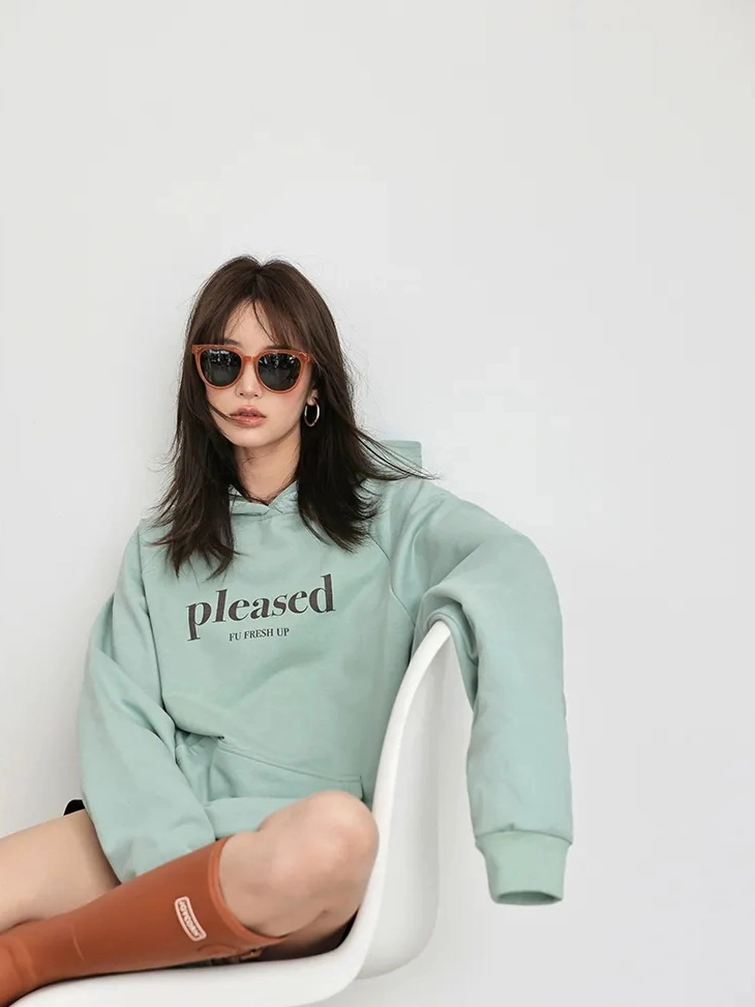 FU FRESH UP High Quality Cotton Color Block Hoodie