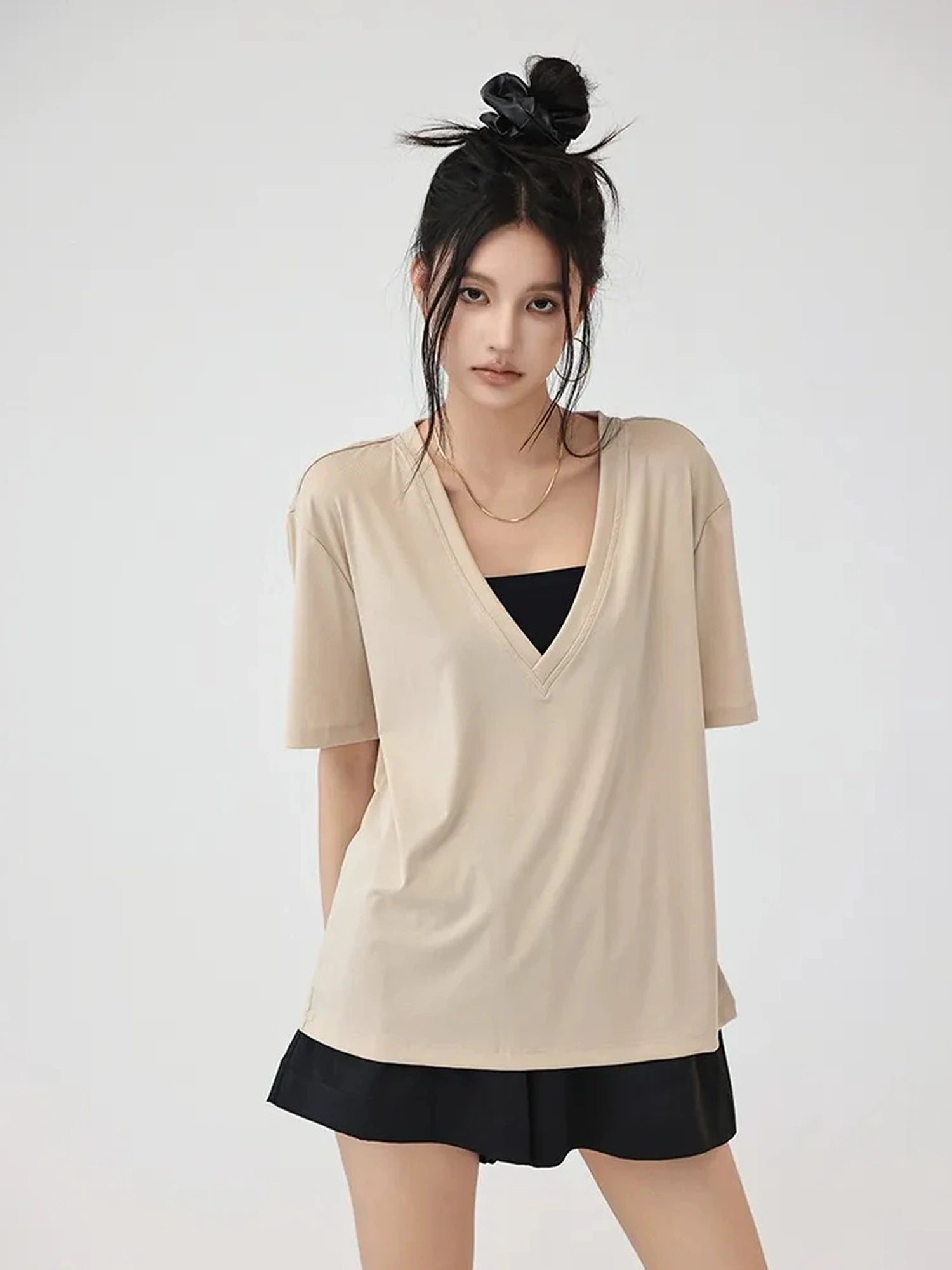 FU FRESH UP Ice Sense V-neck Relaxed Tee