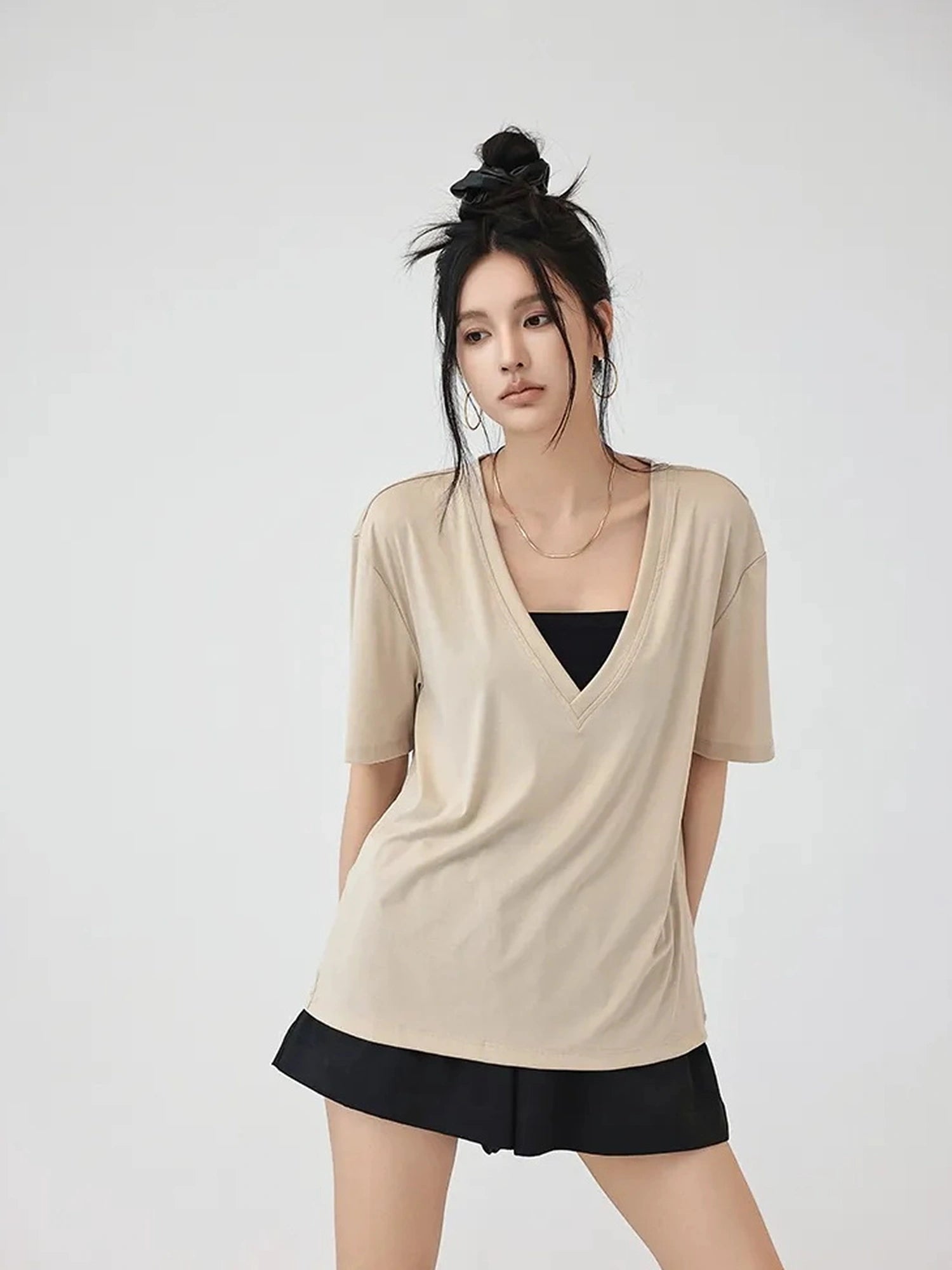 FU FRESH UP Ice Sense V-neck Relaxed Tee