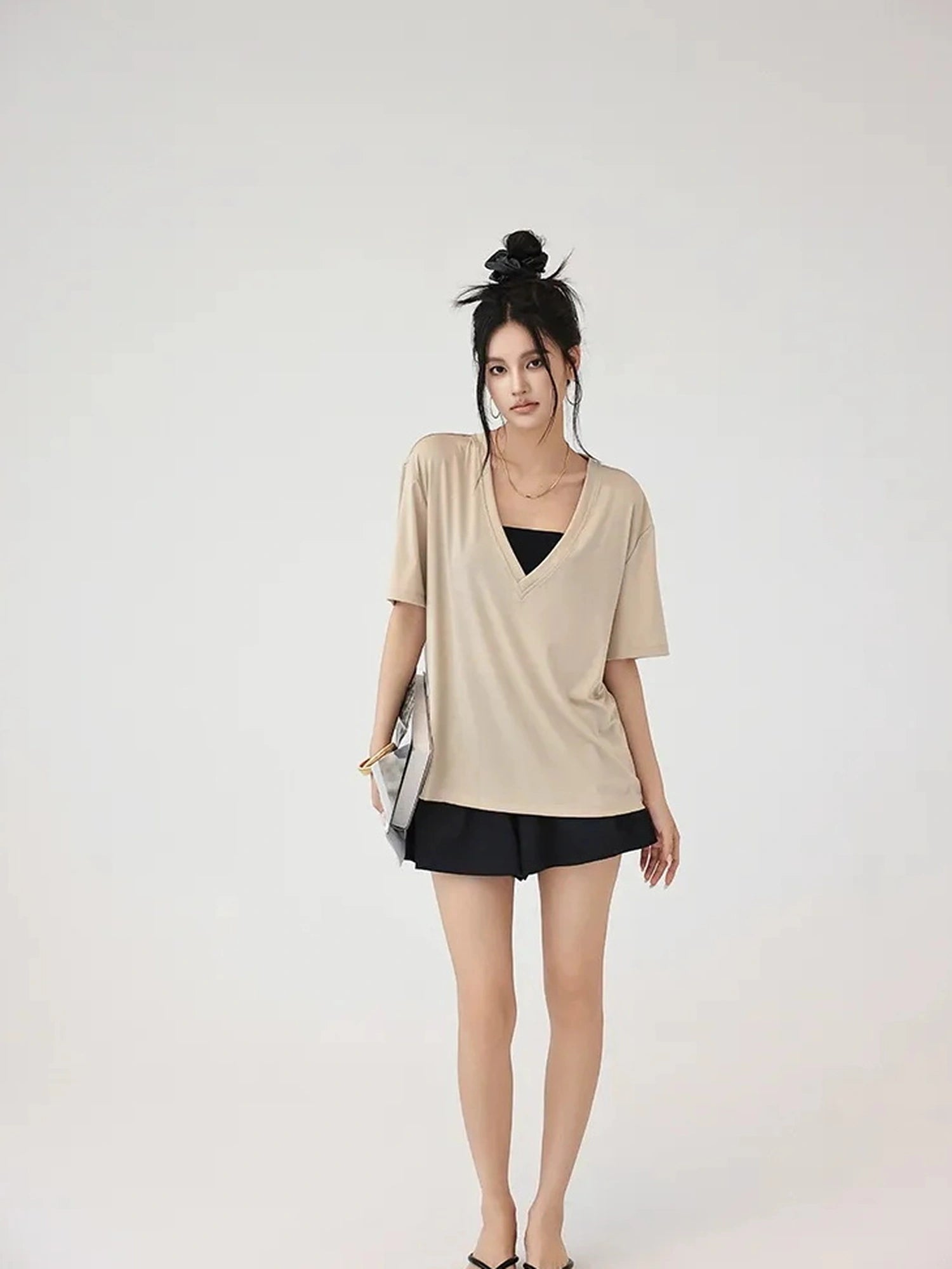 FU FRESH UP Ice Sense V-neck Relaxed Tee