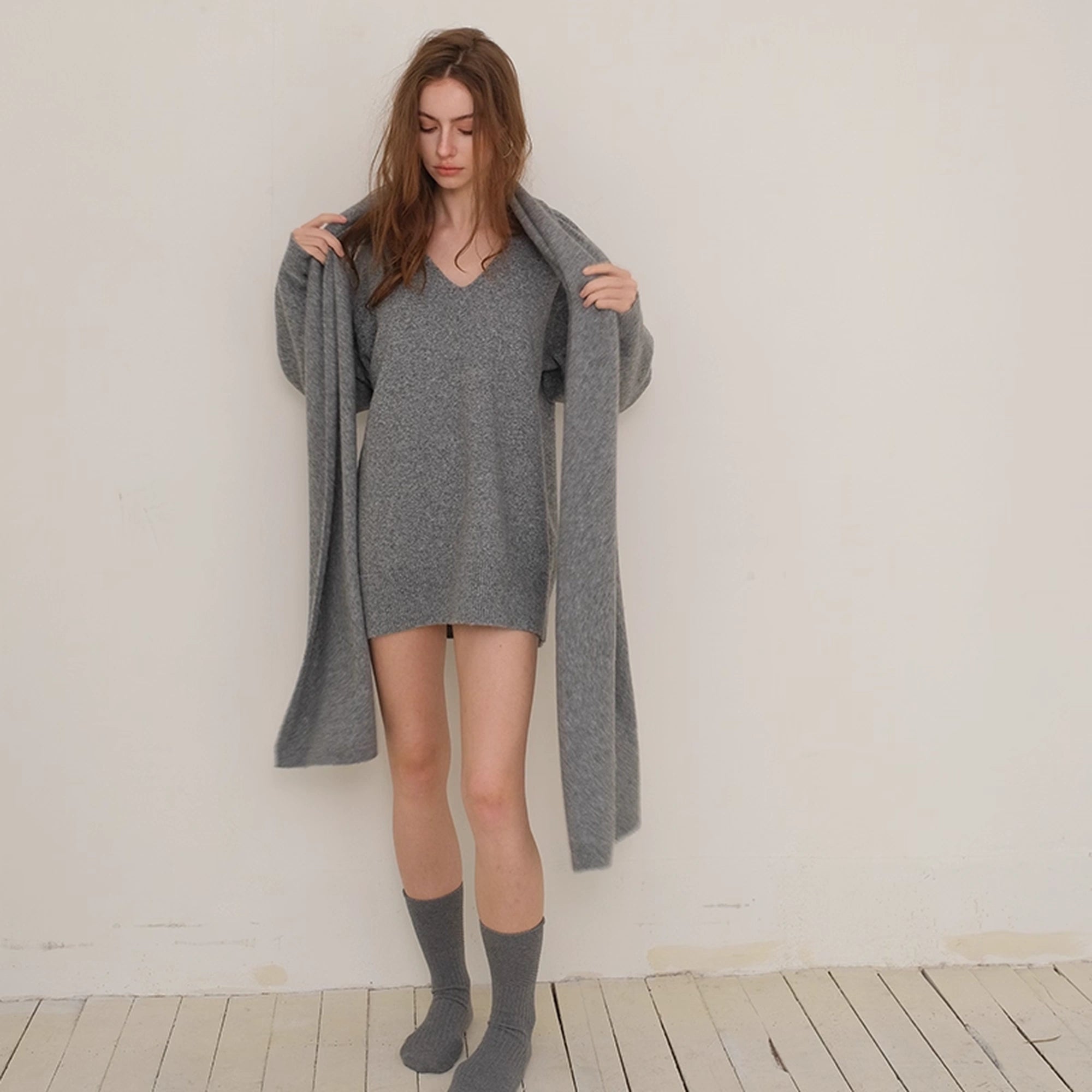 FU_FRESH_UP_Lazy_Knit_Wool_Sweater_Set_With_Shawl_Collar_MISSTT