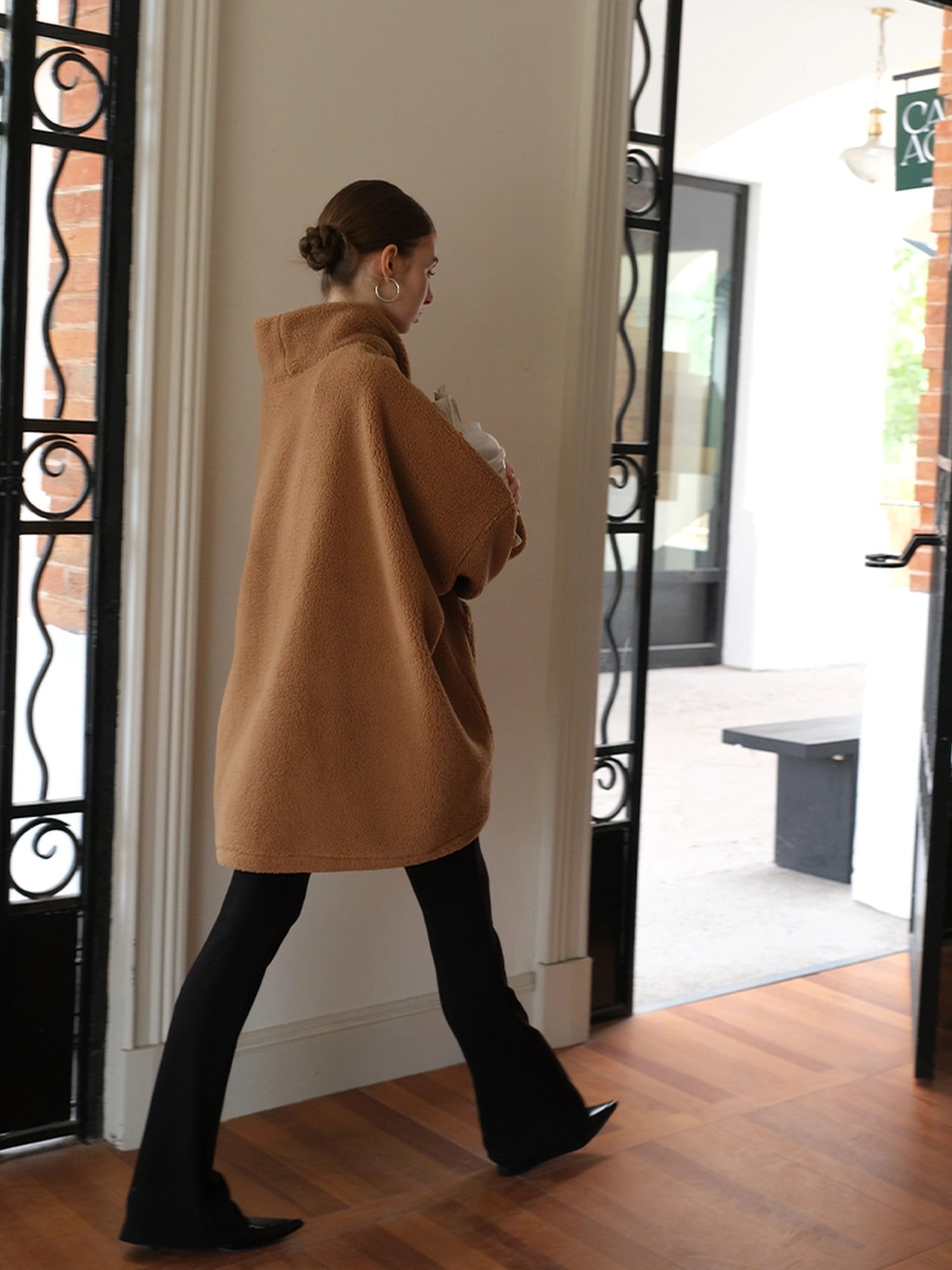 FU FRESH UP Lazy Row Cut Long Pile Fleece Coat