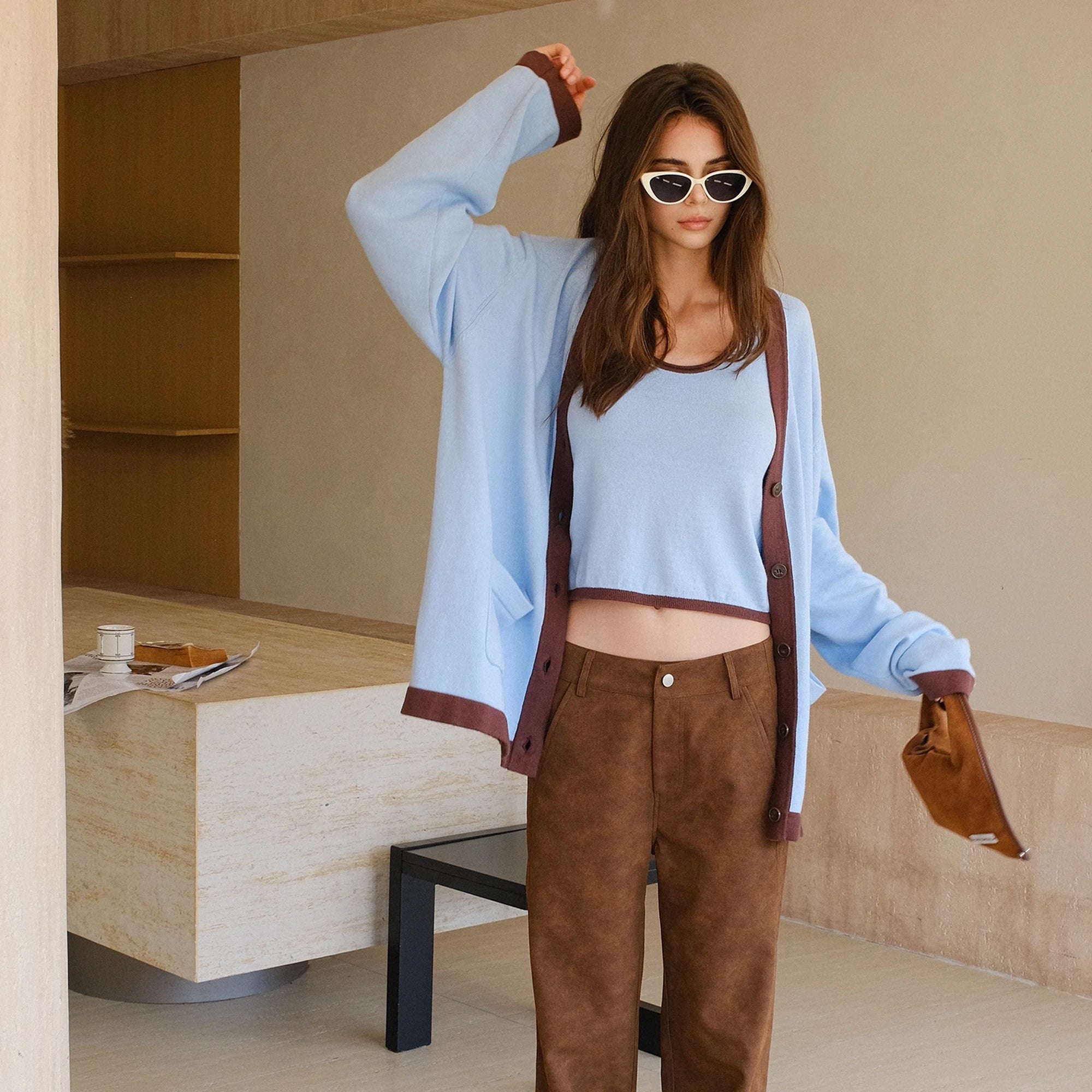 FU_FRESH_UP_Lazy_V-neck_Cashmere_Cotton_Knit_Set_MISSTT