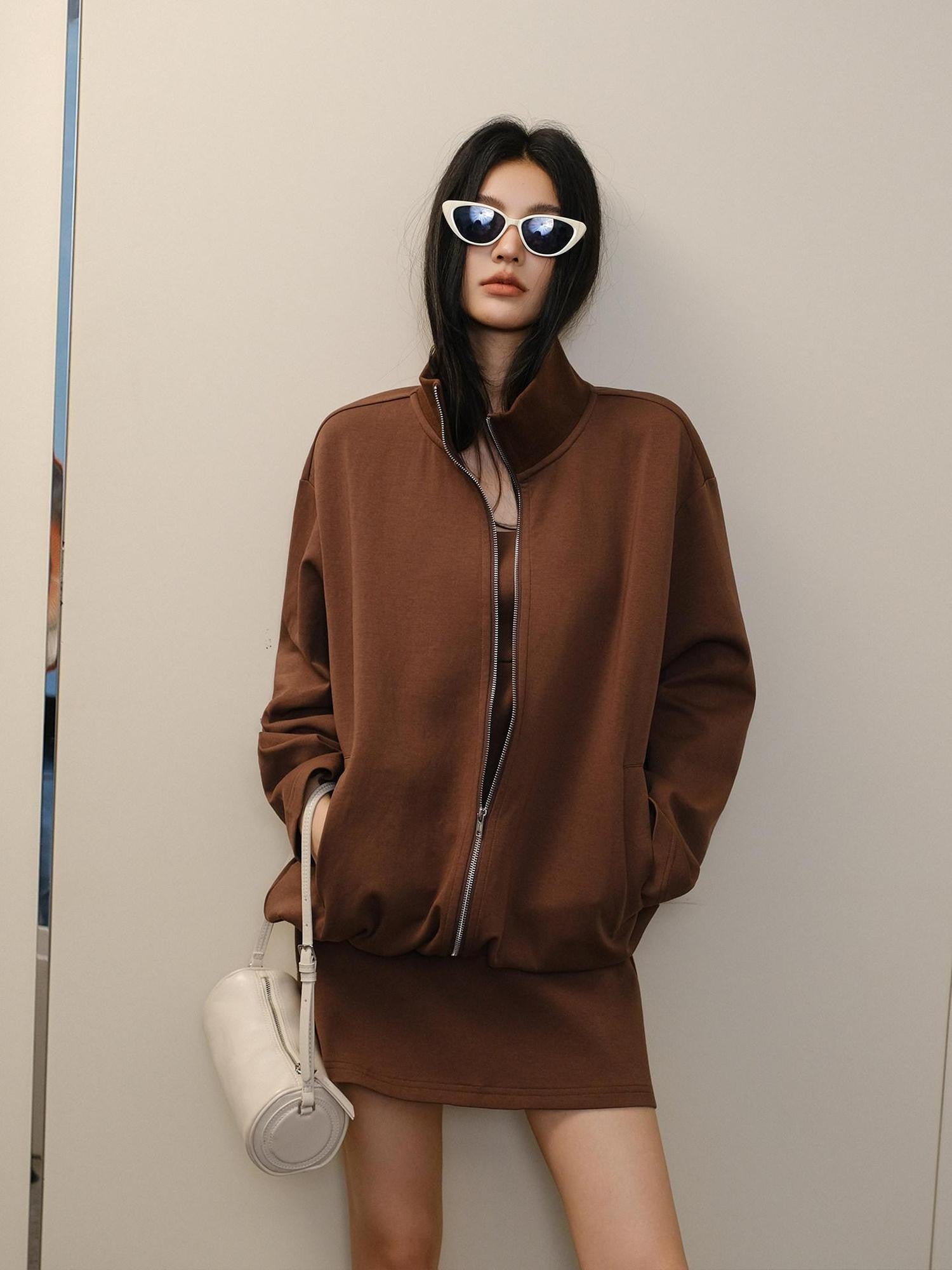 FU FRESH UP Letter Print Long Sleeve Two Piece Women&