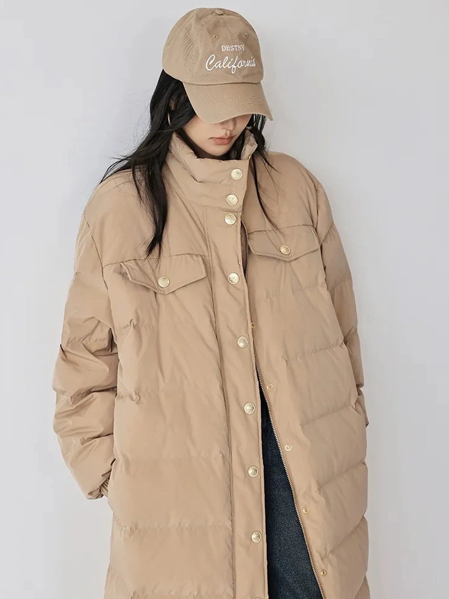 Lightweight Long Down Coat With Cloud Loft Warmth