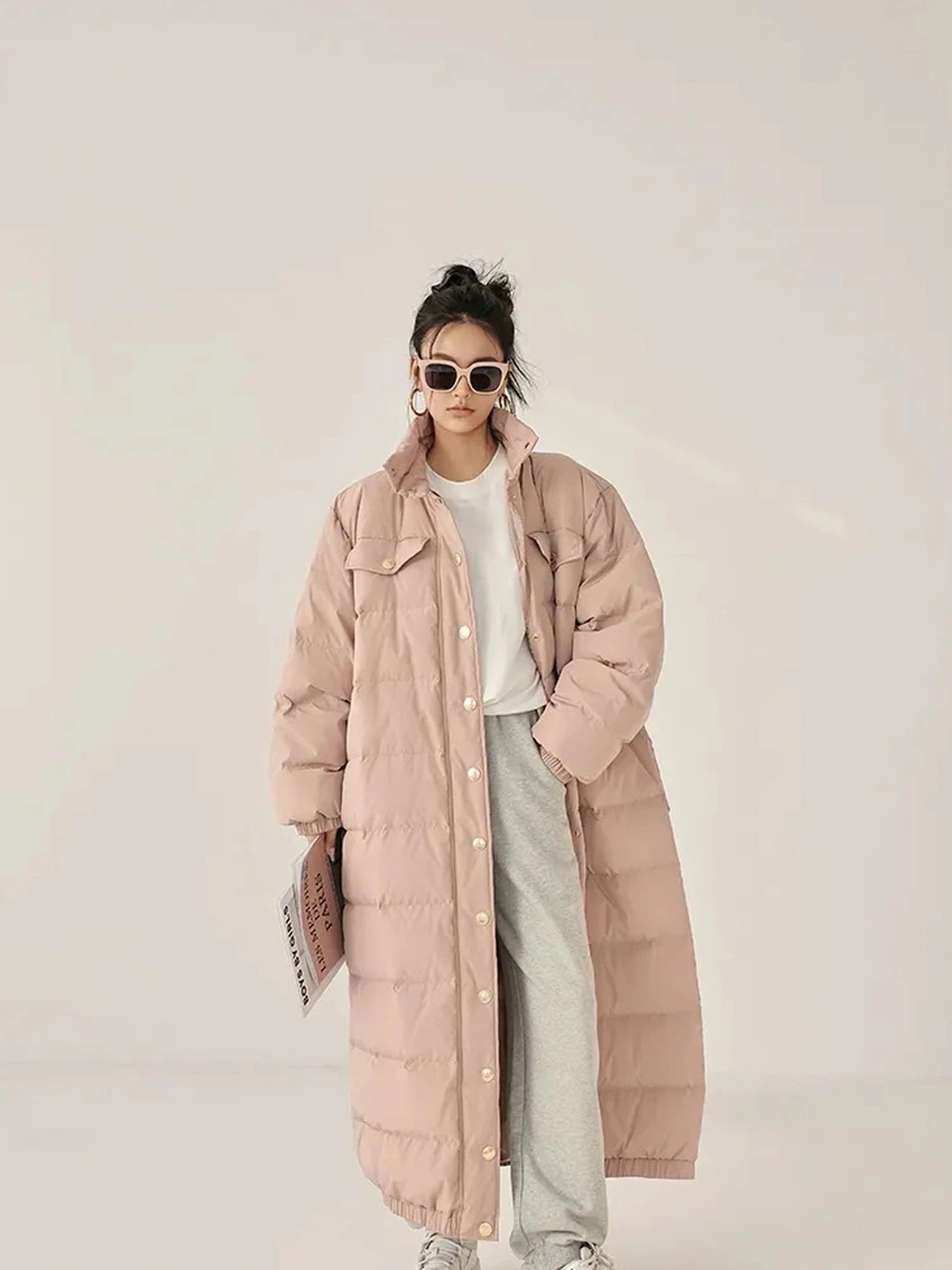 Lightweight Long Down Coat With Cloud Loft Warmth