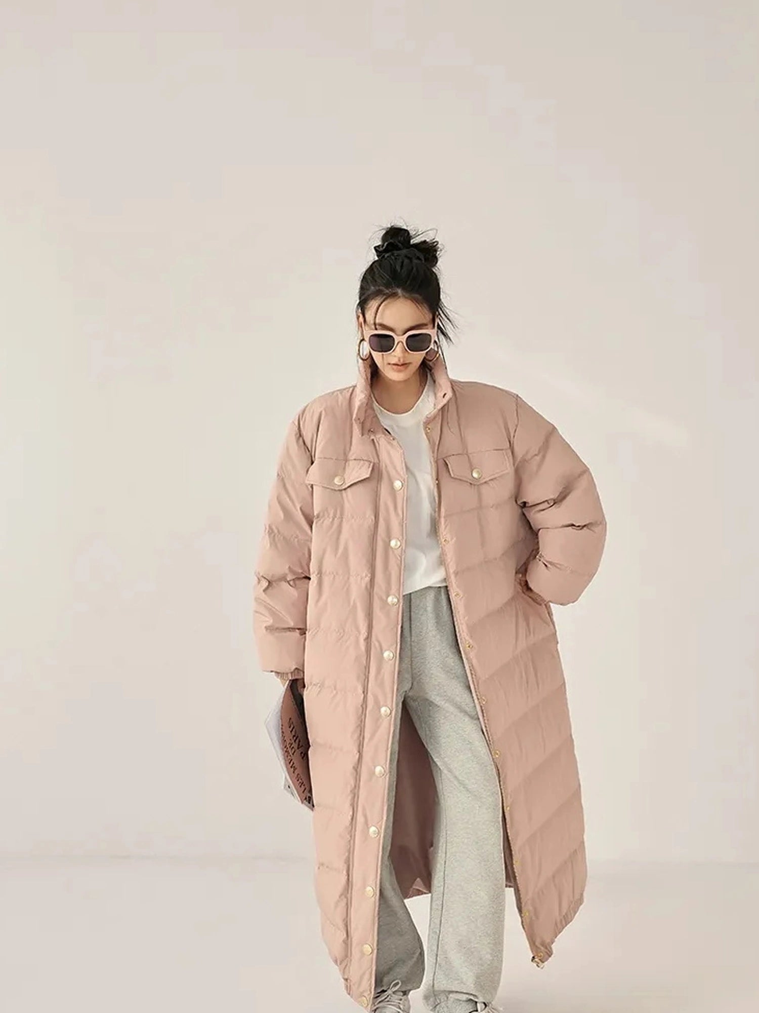 Lightweight Long Down Coat With Cloud Loft Warmth