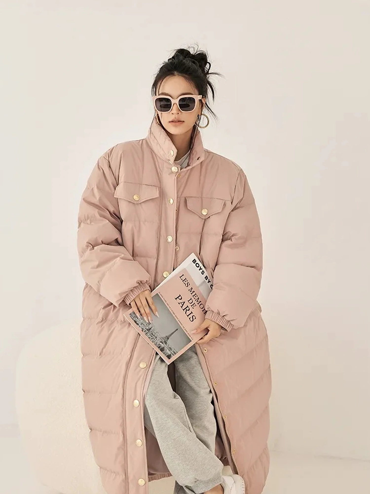 Lightweight Long Down Coat With Cloud Loft Warmth