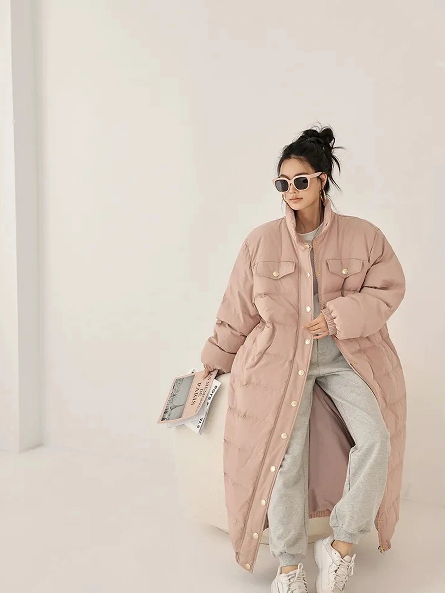 Lightweight Long Down Coat With Cloud Loft Warmth