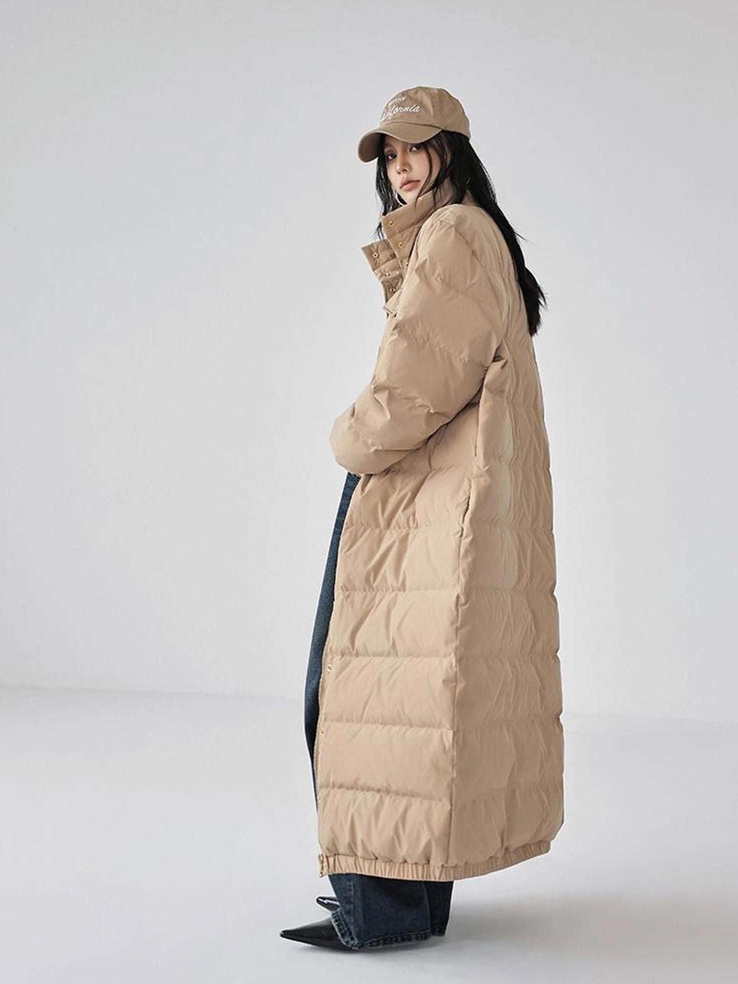 Lightweight Long Down Coat With Cloud Loft Warmth