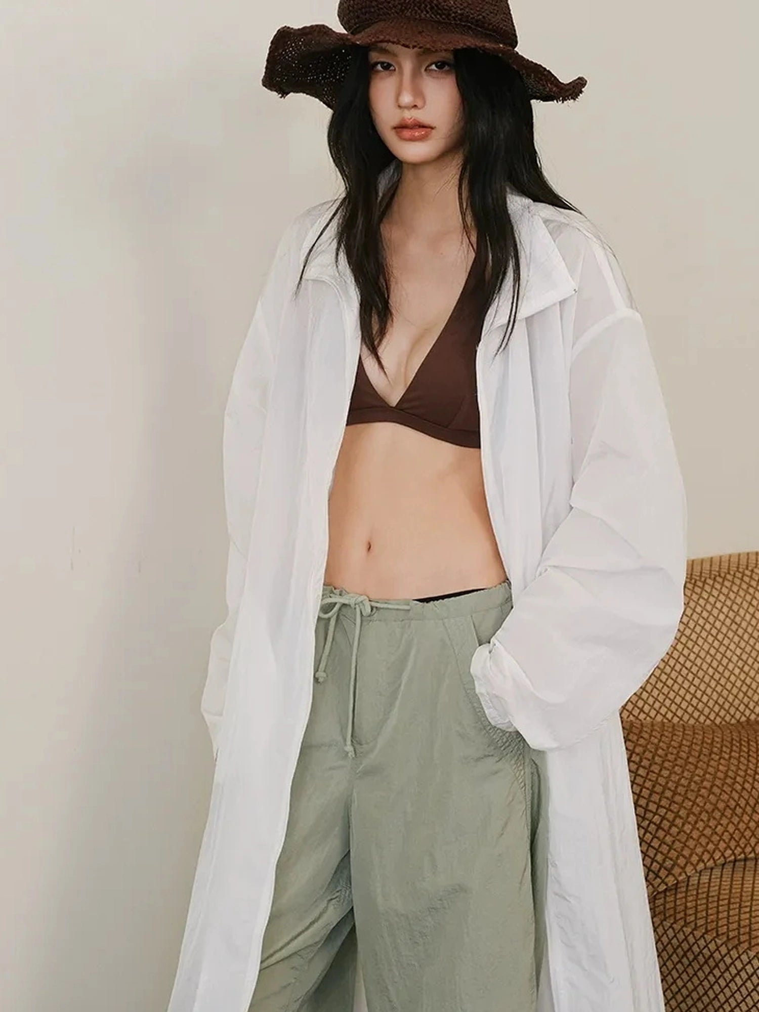 FU FRESH UP Lightweight Oversized Sun Protection Coat