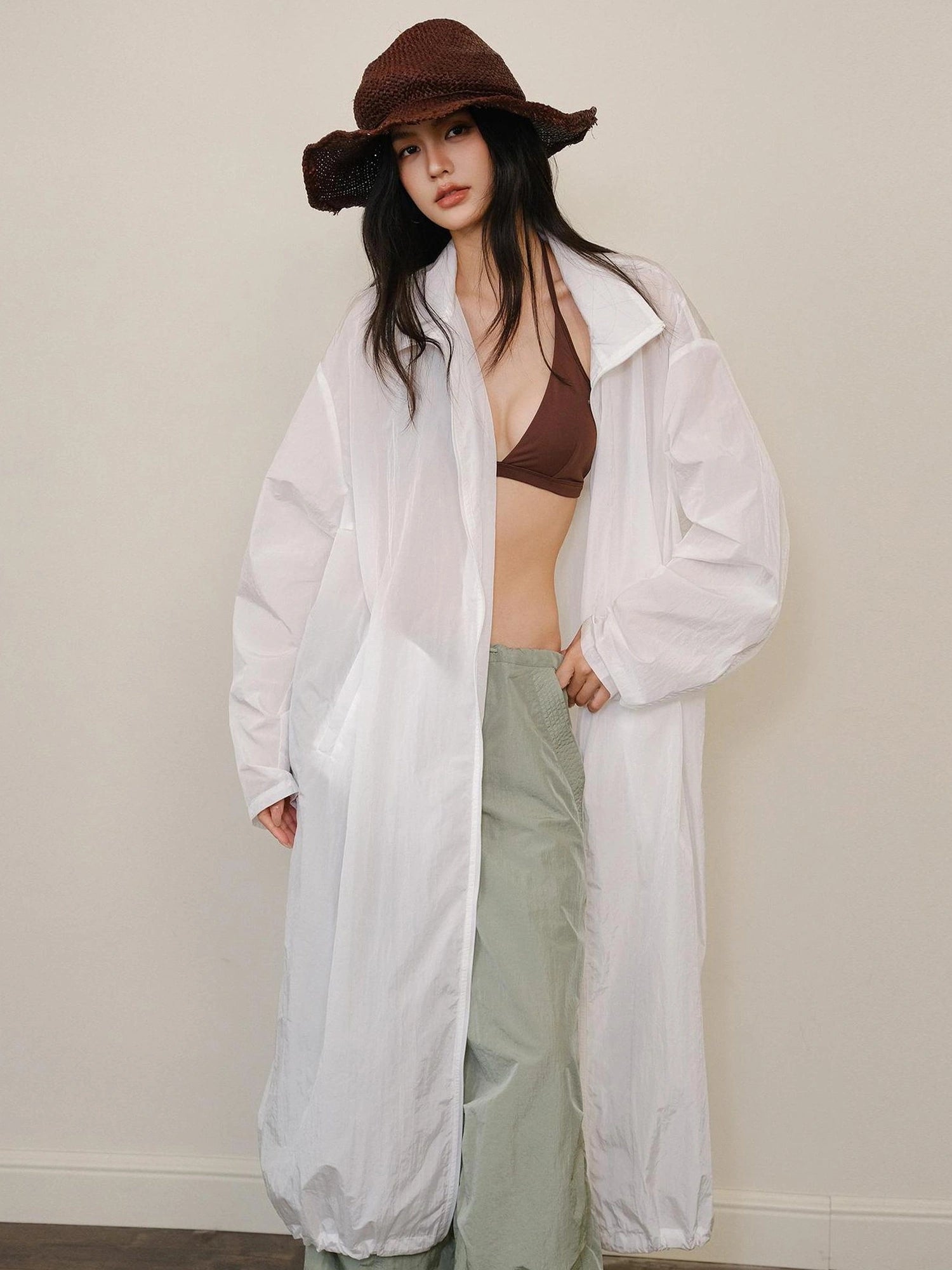 FU FRESH UP Lightweight Oversized Sun Protection Coat