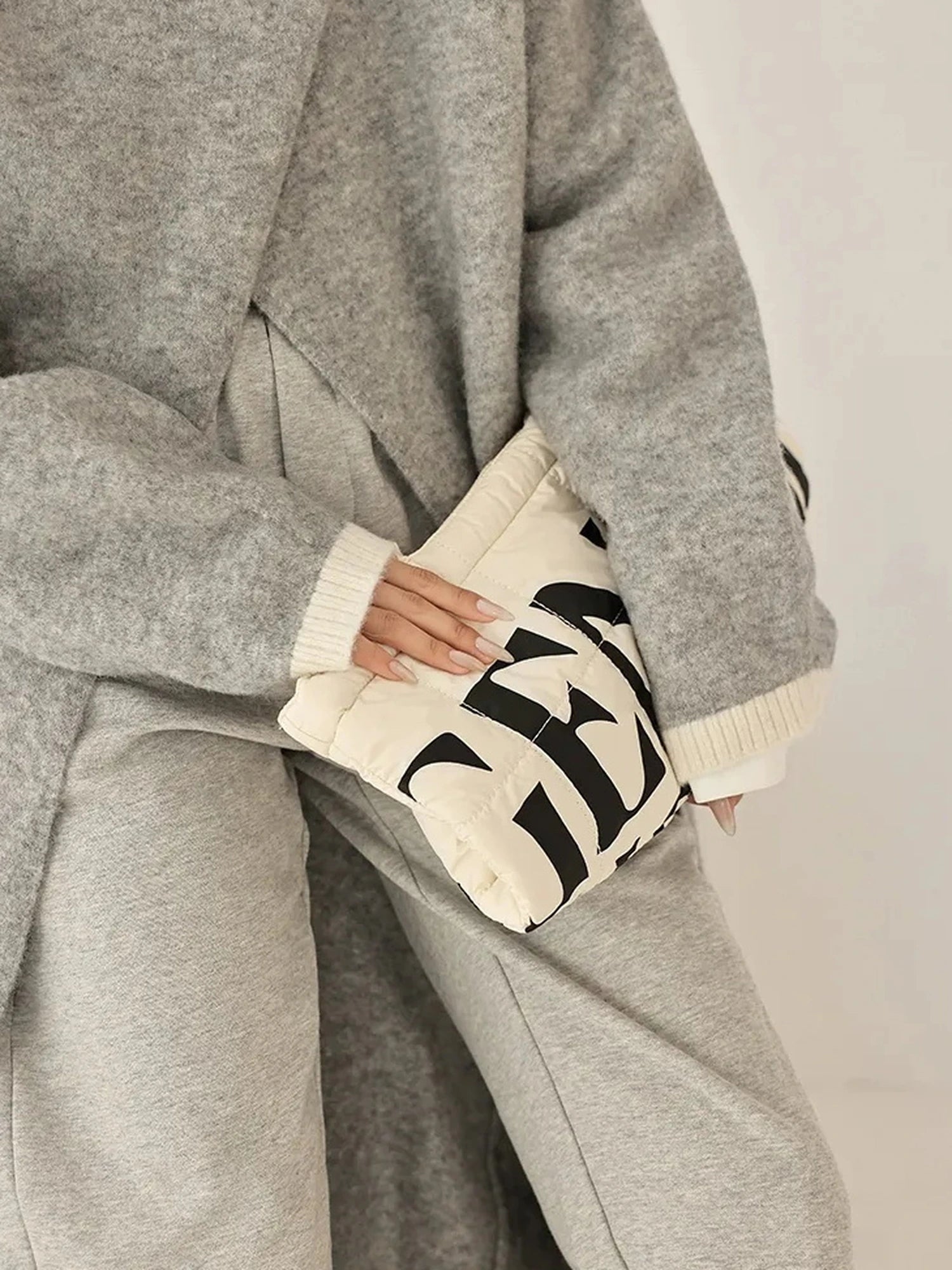 FU FRESH UP Long Asymmetrical Front Slit Alpaca Wool Turtleneck Sweater