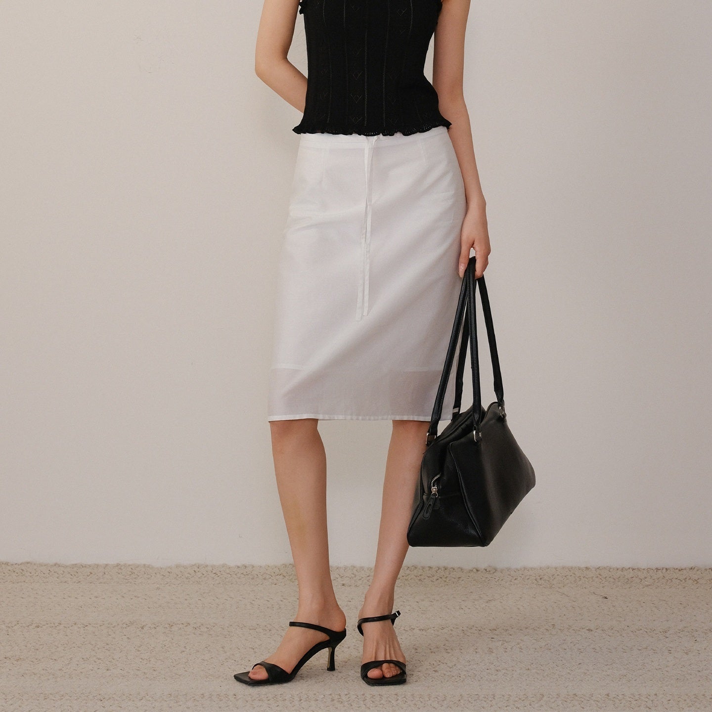 FU_FRESH_UP_Lustrous_Drawstring_Back_Slit_Straight_Women&