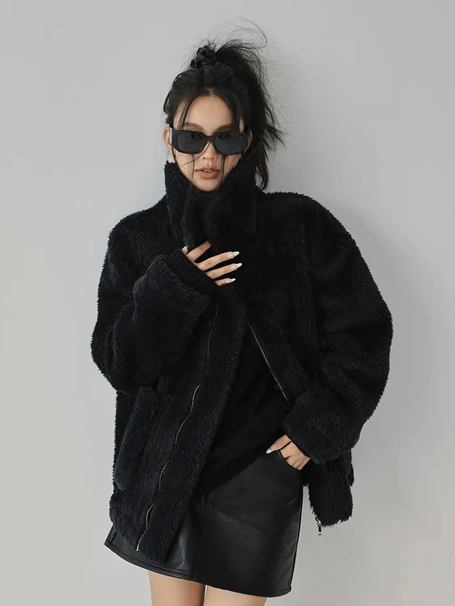 FU FRESH UP Luxury Faux Shearling Winter Coat