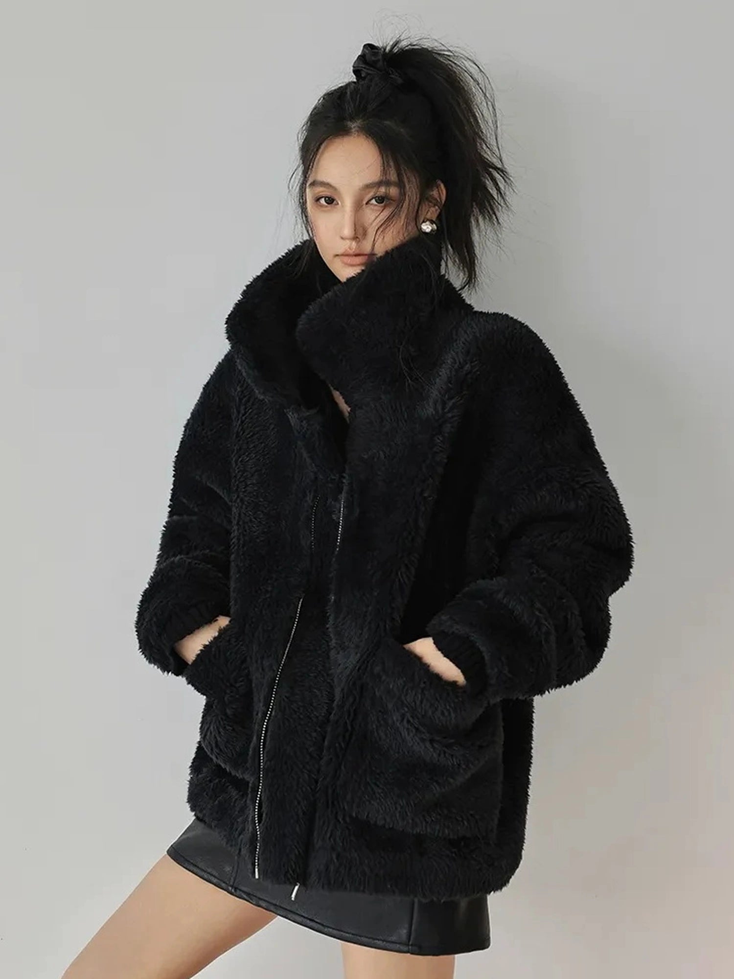FU FRESH UP Luxury Faux Shearling Winter Coat