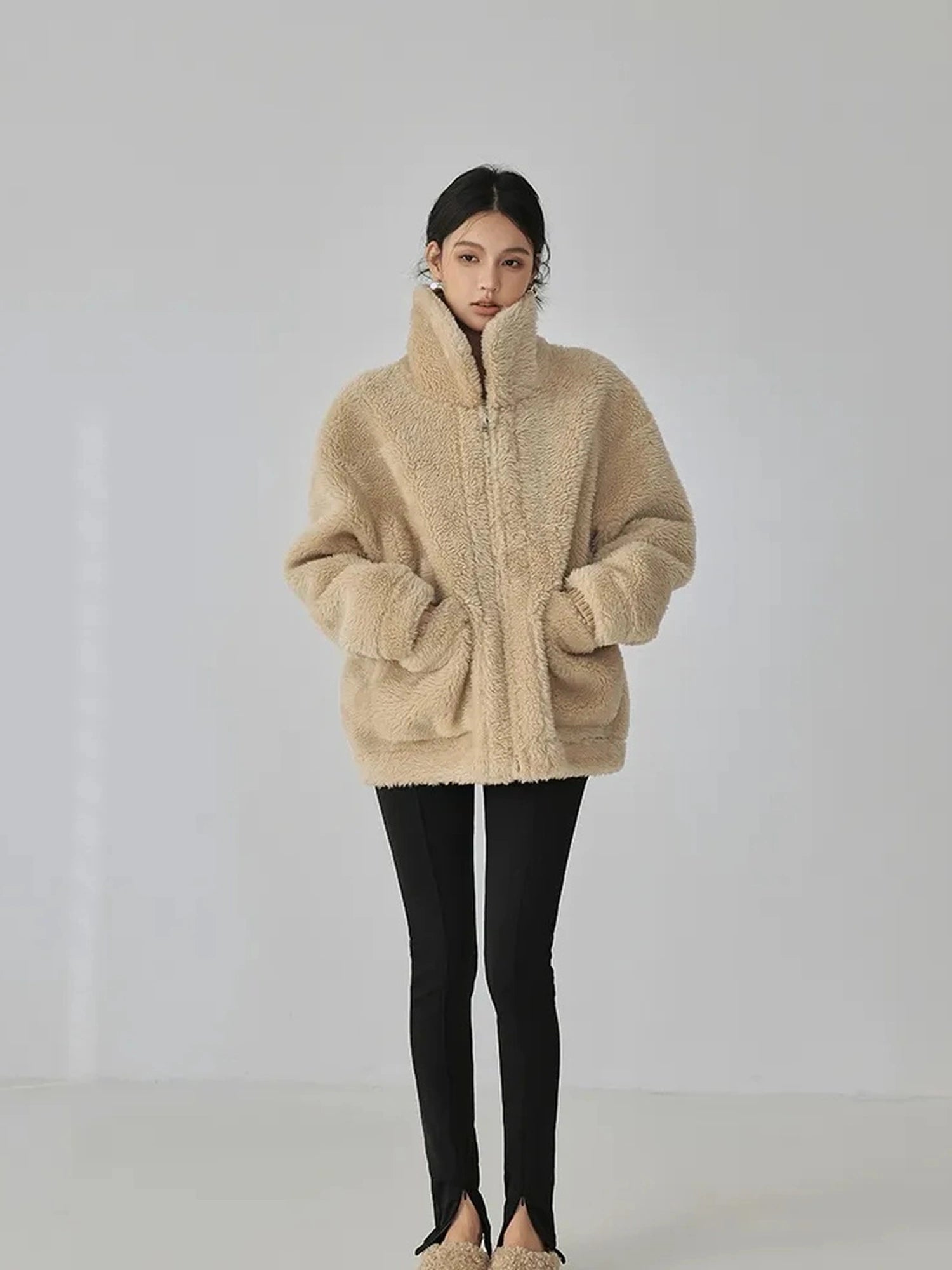 FU FRESH UP Luxury Faux Shearling Winter Coat