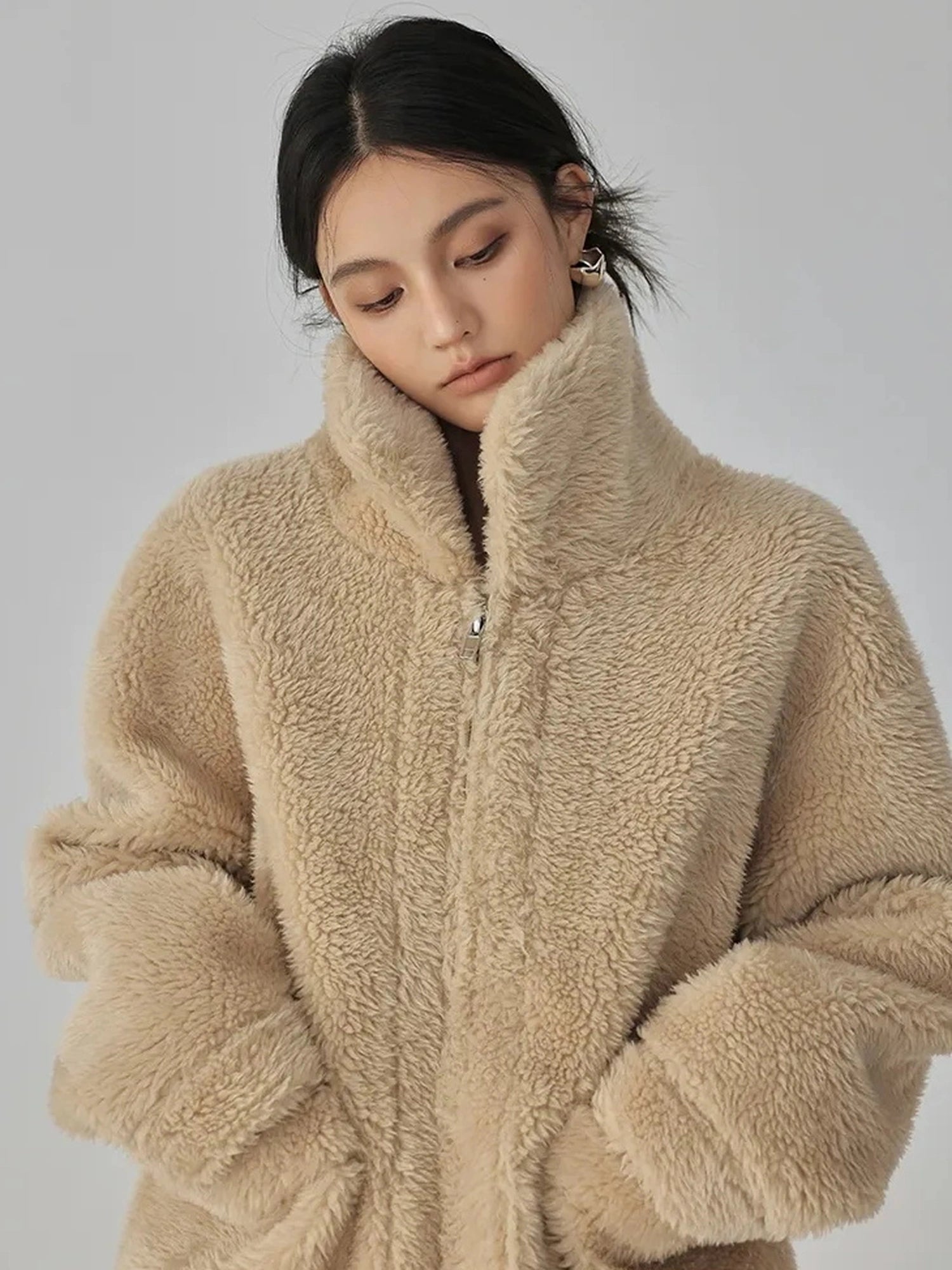 FU FRESH UP Luxury Faux Shearling Winter Coat