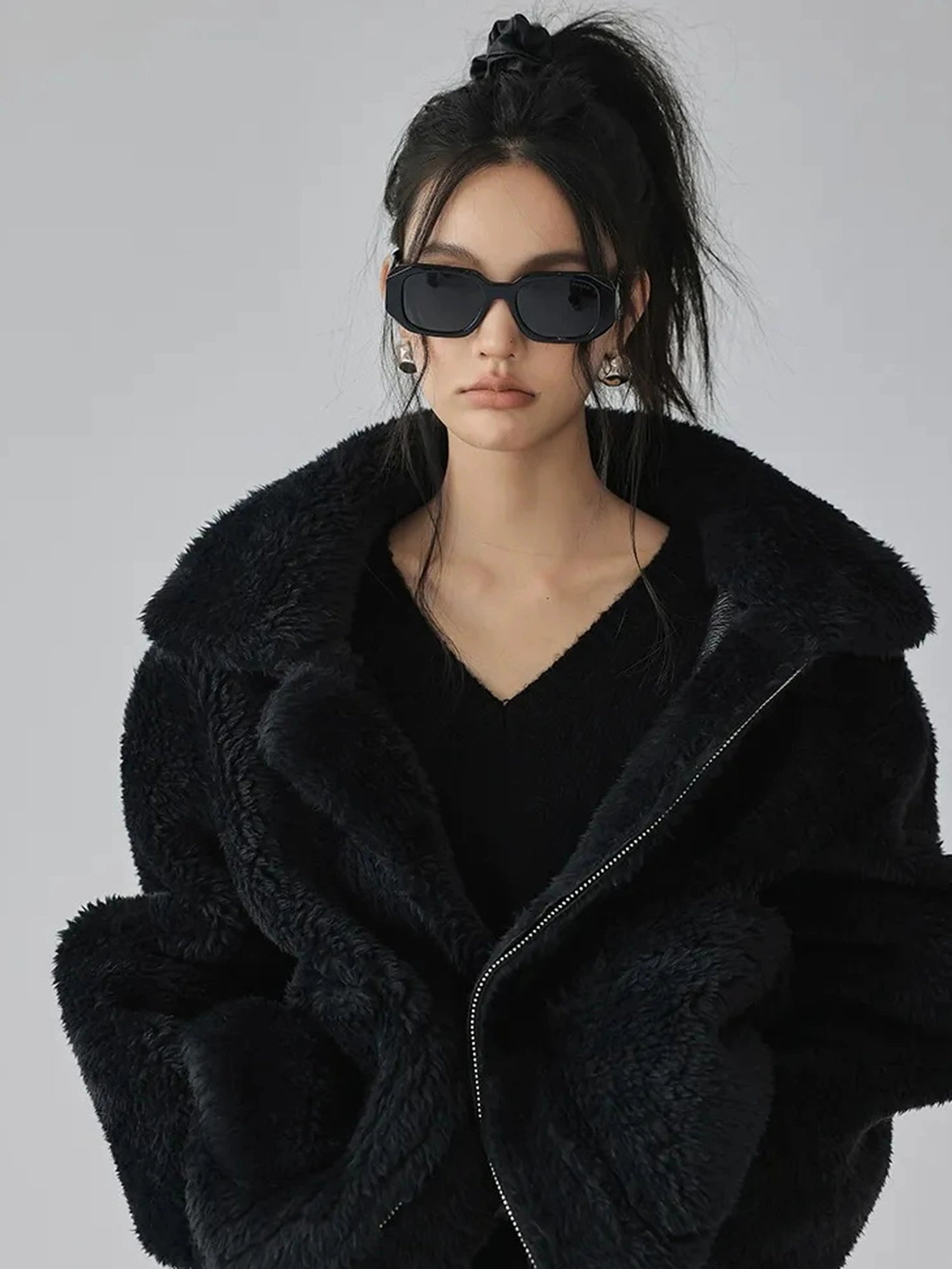 FU FRESH UP Luxury Faux Shearling Winter Coat