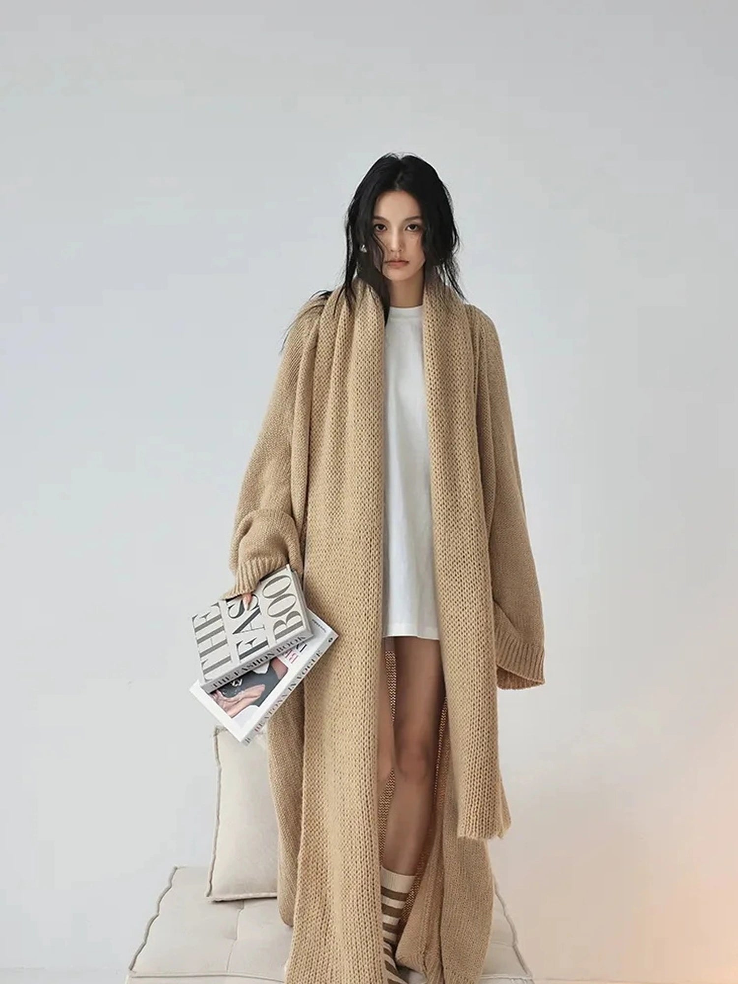 FU FRESH UP Luxury Mohair Wool Blend Winter Scarf