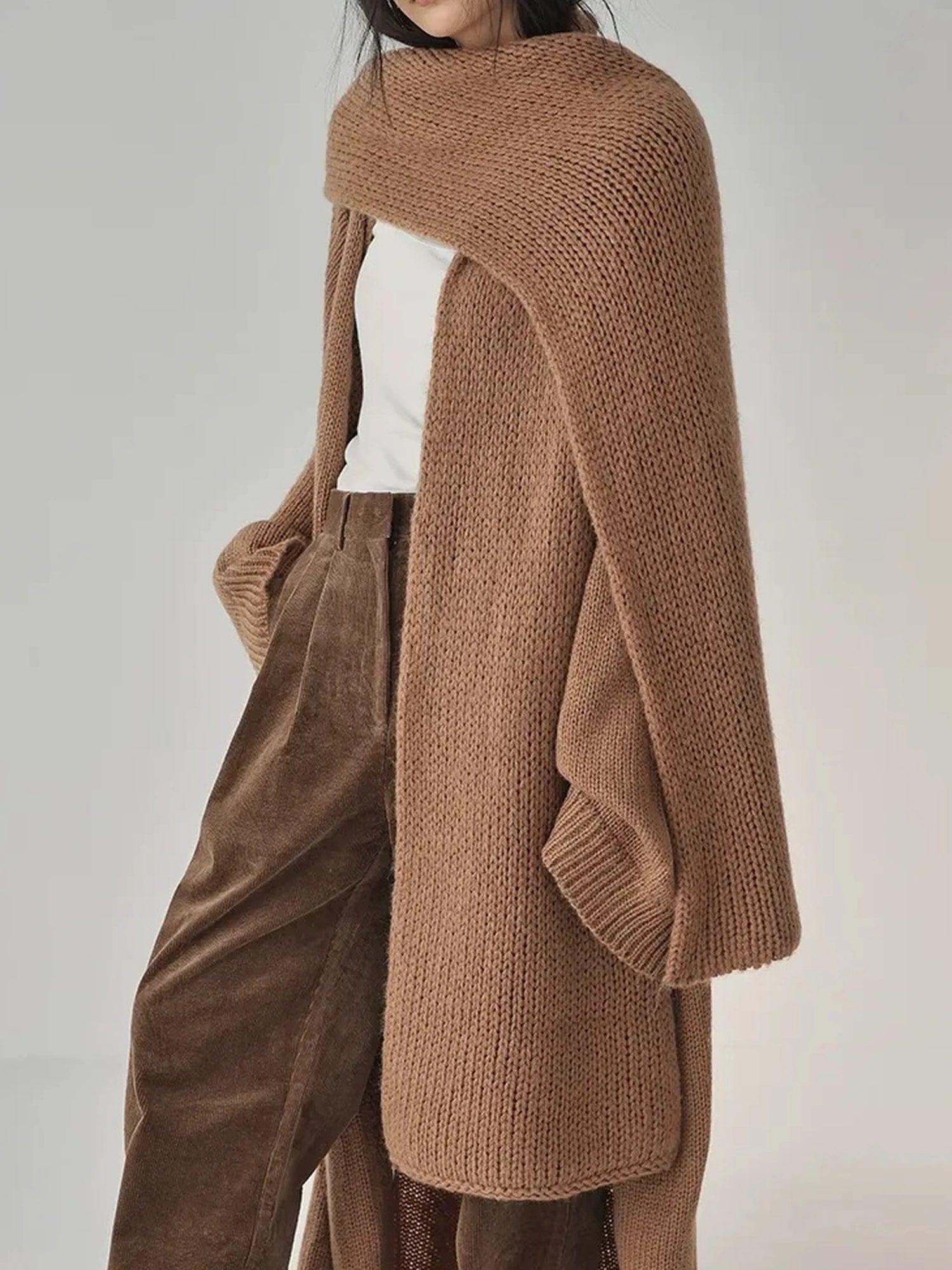 FU FRESH UP Luxury Mohair Wool Blend Winter Scarf