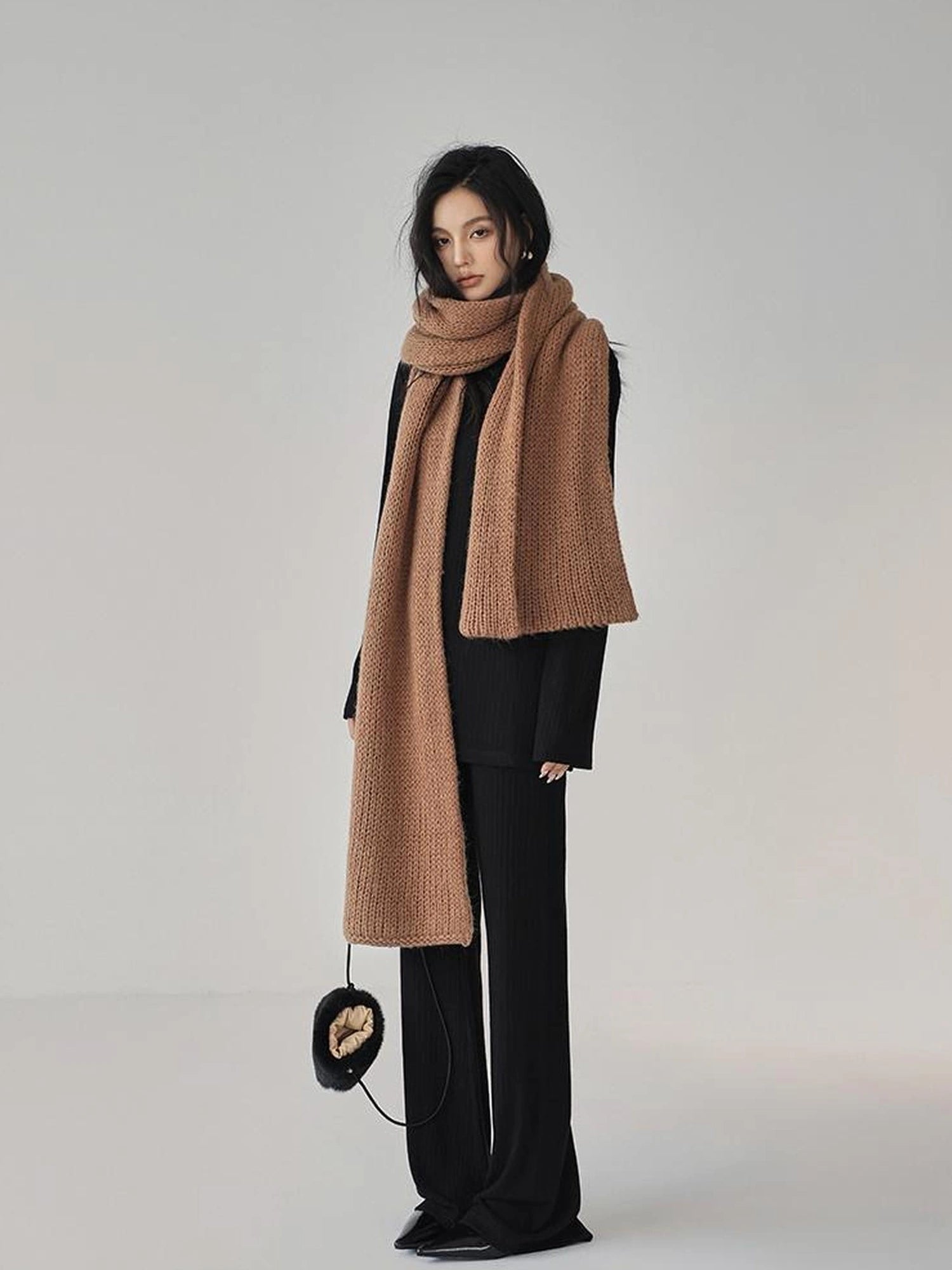 FU FRESH UP Luxury Mohair Wool Blend Winter Scarf