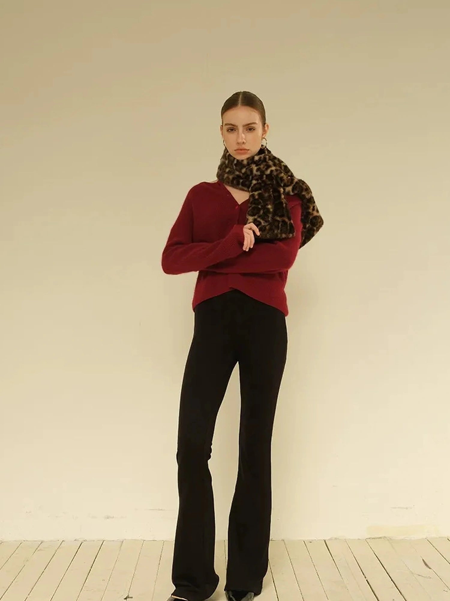 FU FRESH UP Luxury Winter Leopard Print Scarf